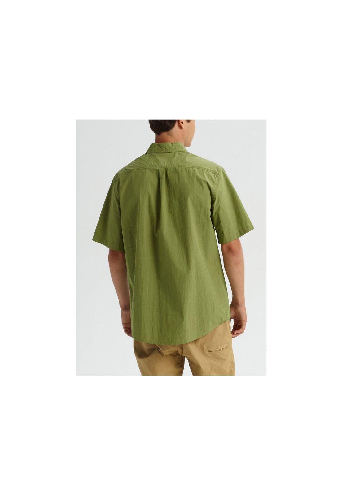 Camisa M/C  Hombre Mb Ridge Ss Weeds Verde-2