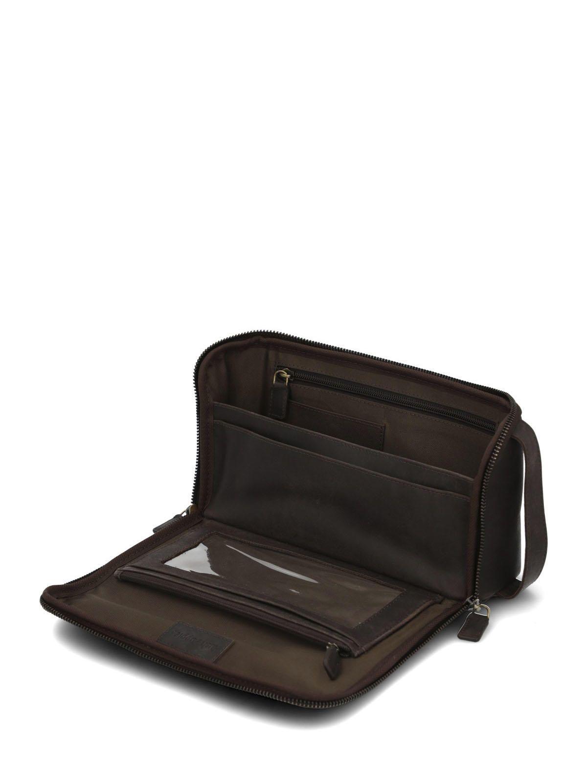 Necessaire Cuero Toiletry Bag Café-4