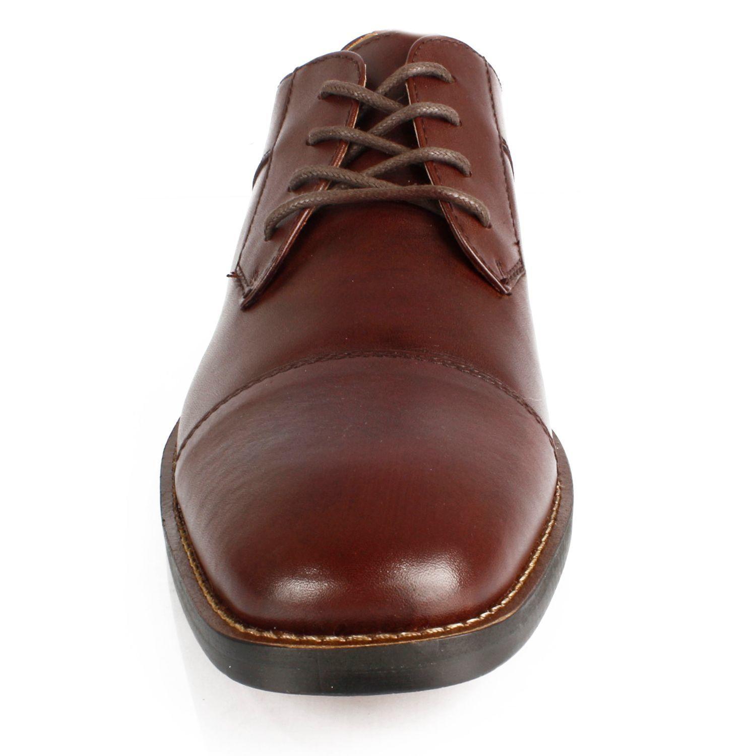 Zapato Cuero Hombre Jazz Burdeo-4