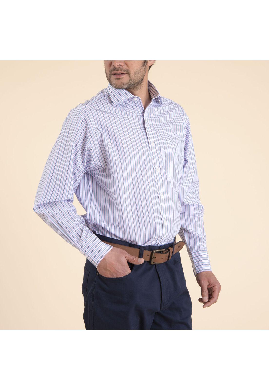 Camisa Hombre Libre De Arrugas Pc Morado-1