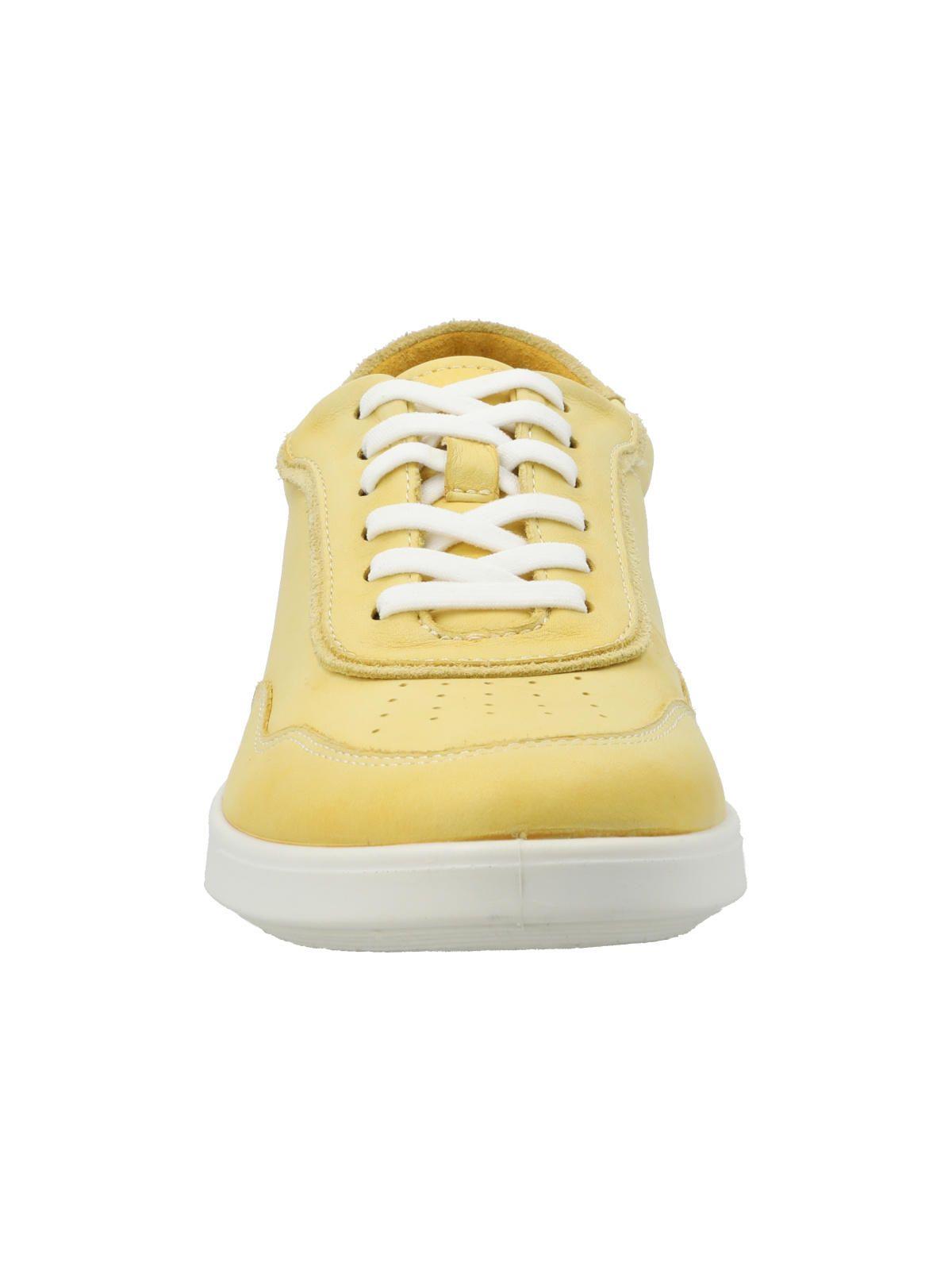 Zapatilla Cuero Mujer Clive Amarillo-3