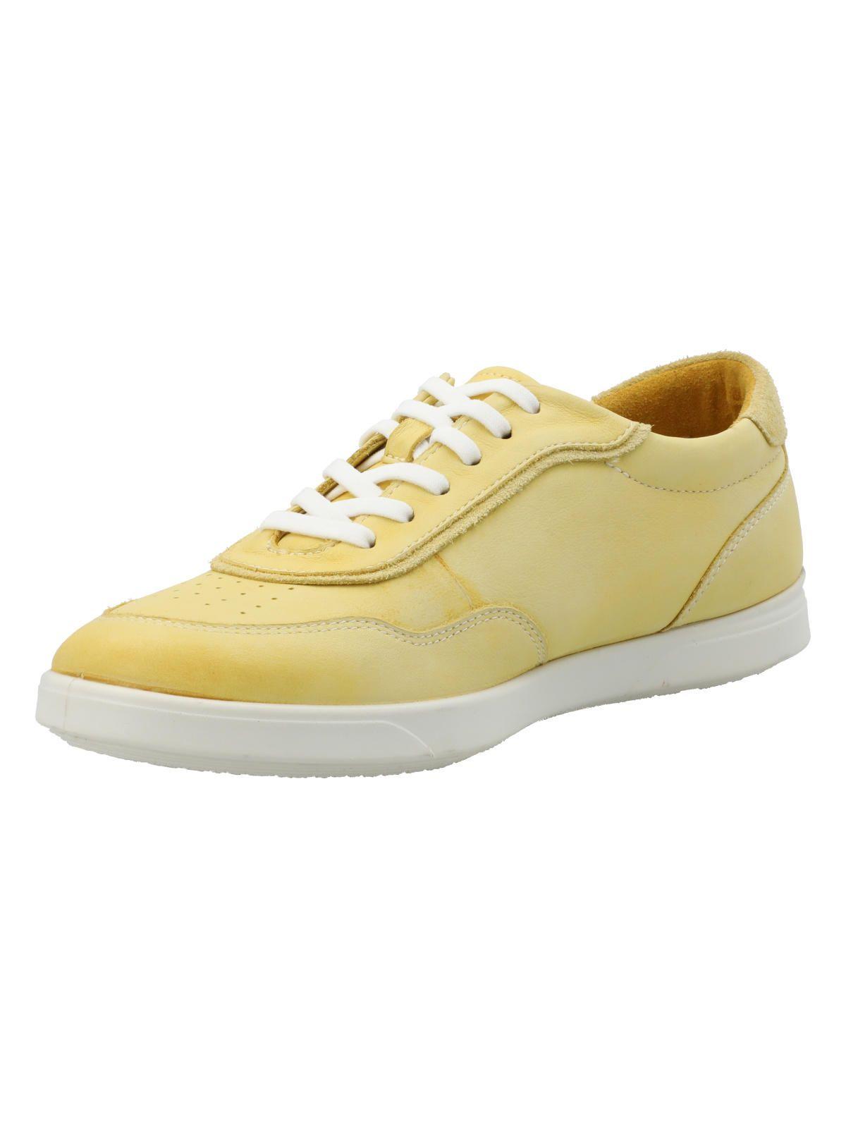 Zapatilla Cuero Mujer Clive Amarillo-4