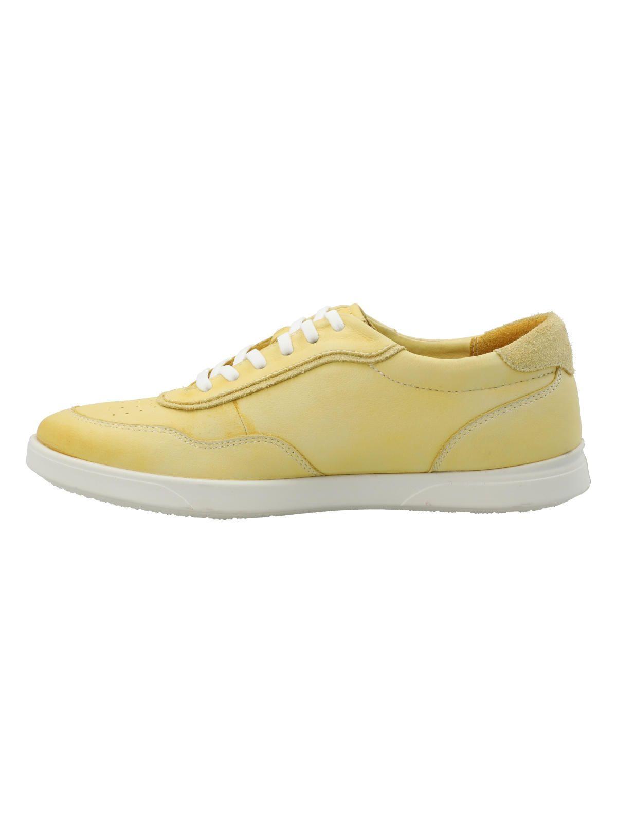 Zapatilla Cuero Mujer Clive Amarillo-5