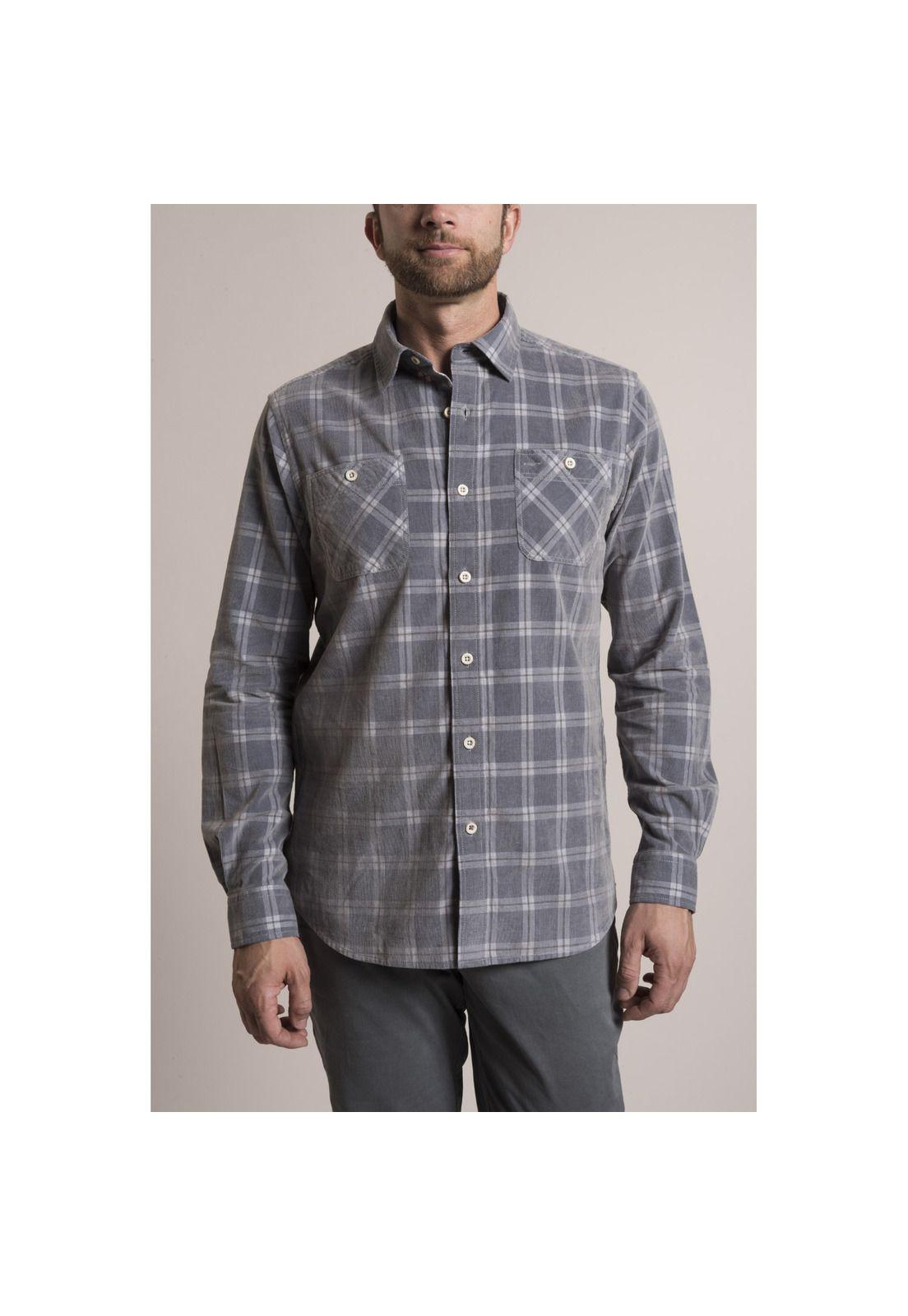 Camisa Cord Tartan Rockford Gris-1