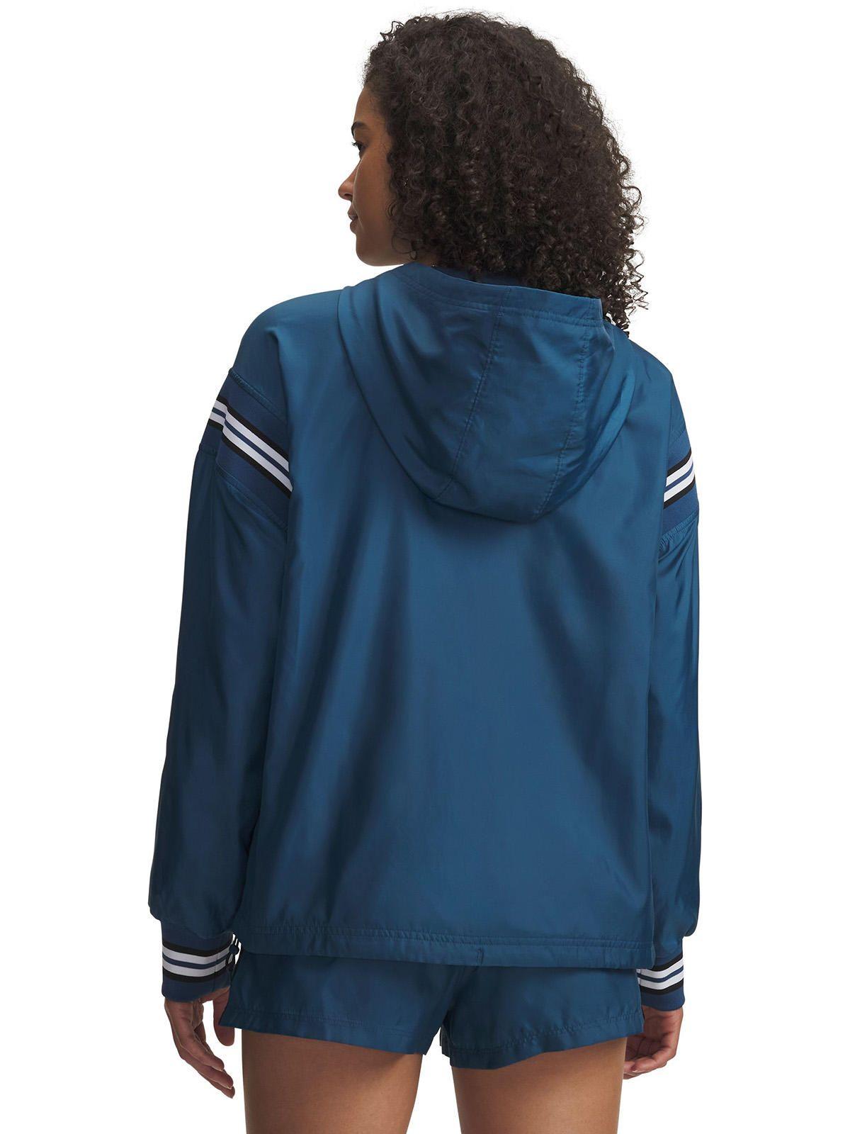 Poleron Mujer Icon Woven Heritage ¼ Zip Azul-1