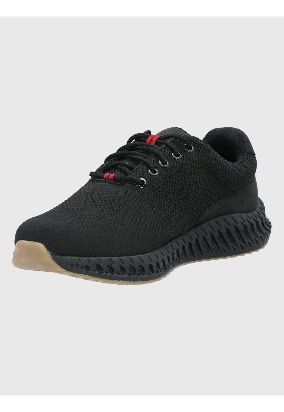 Zapatilla Negro Hombre Spinal Knit Lace -3