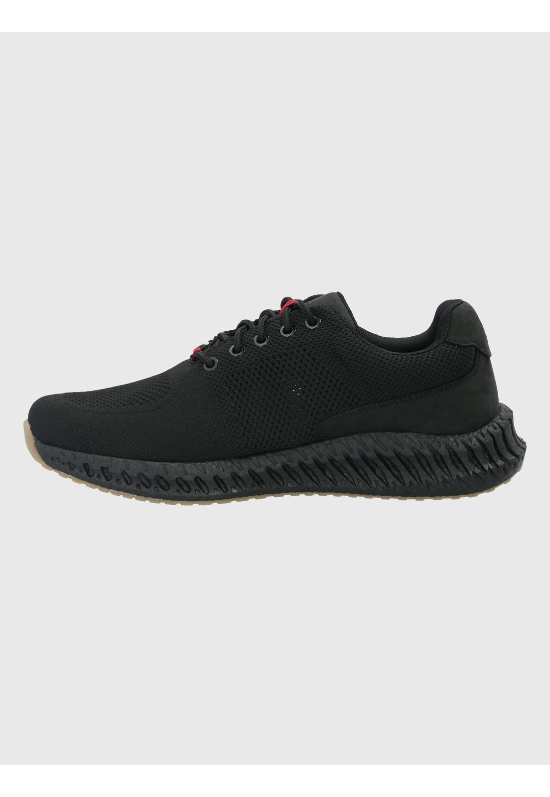 Zapatilla Negro Hombre Spinal Knit Lace -4