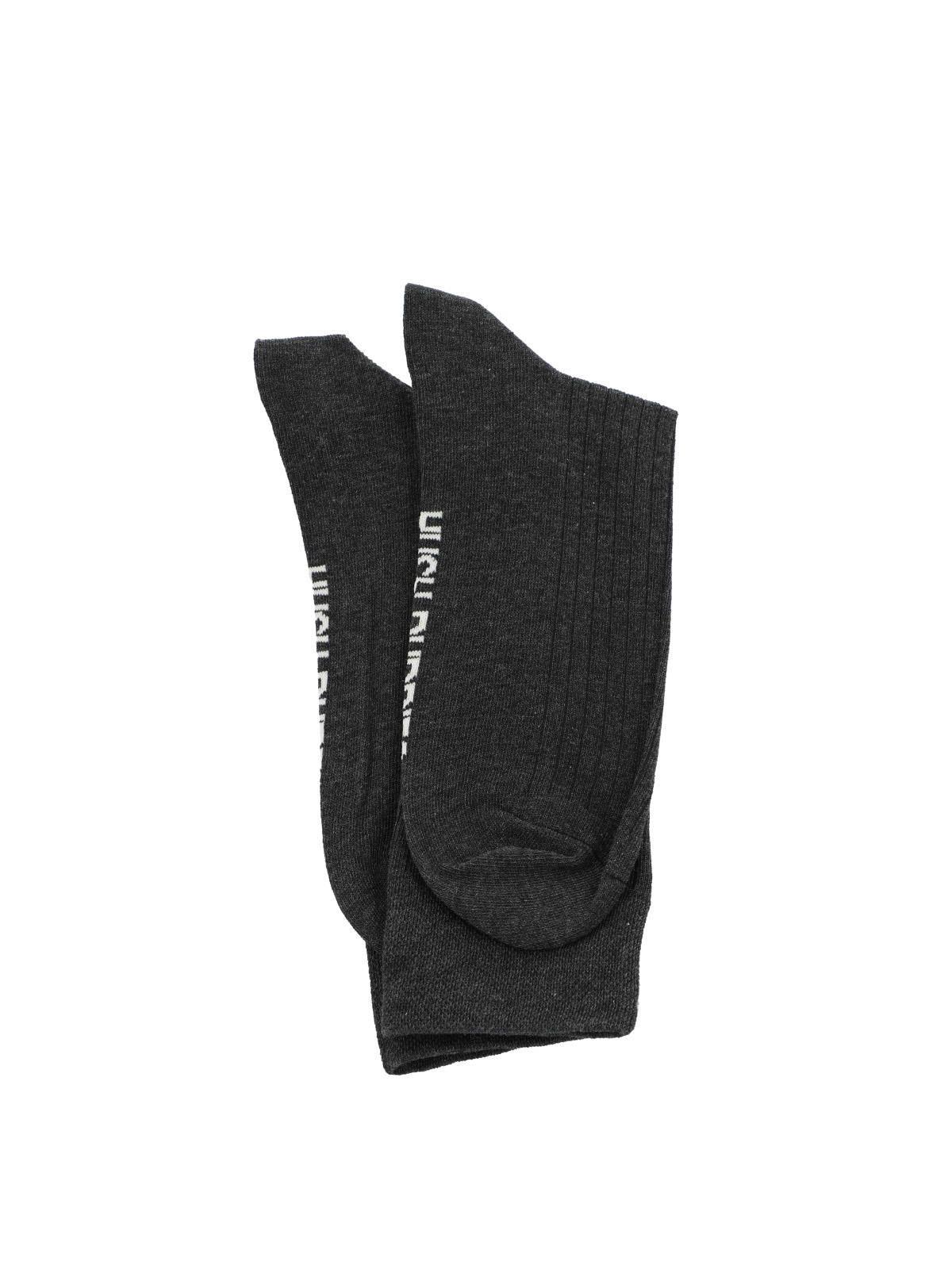 Calcetín Algodón Hombre C Cuff Classic Gris-2