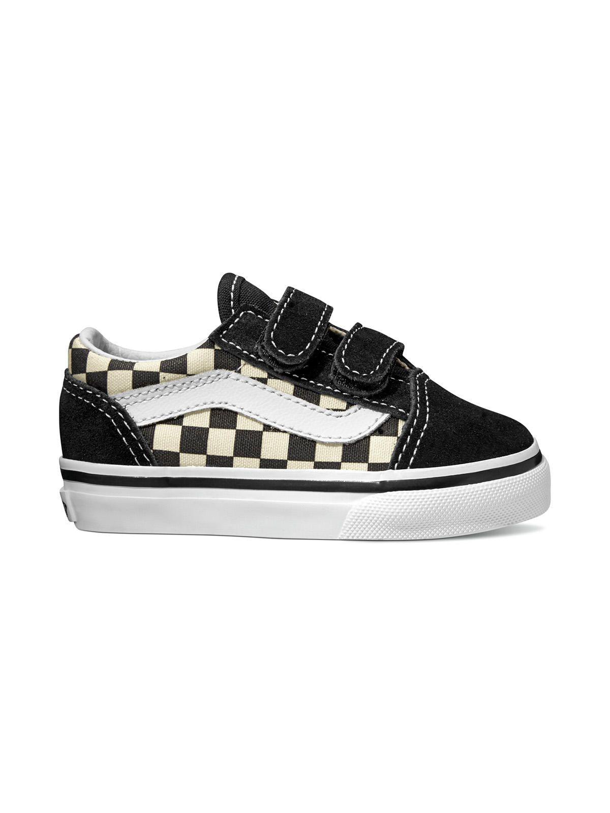Zapatilla Bebe Old Skool V Primary Check Black-0
