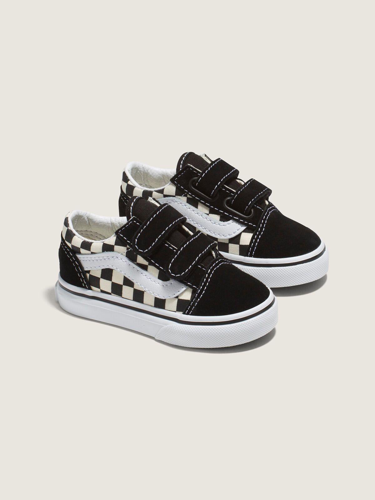 Zapatilla Bebe Old Skool V Primary Check Black-1