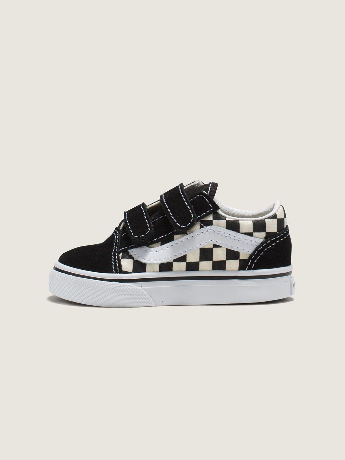 Zapatilla Bebe Old Skool V Primary Check Black-3