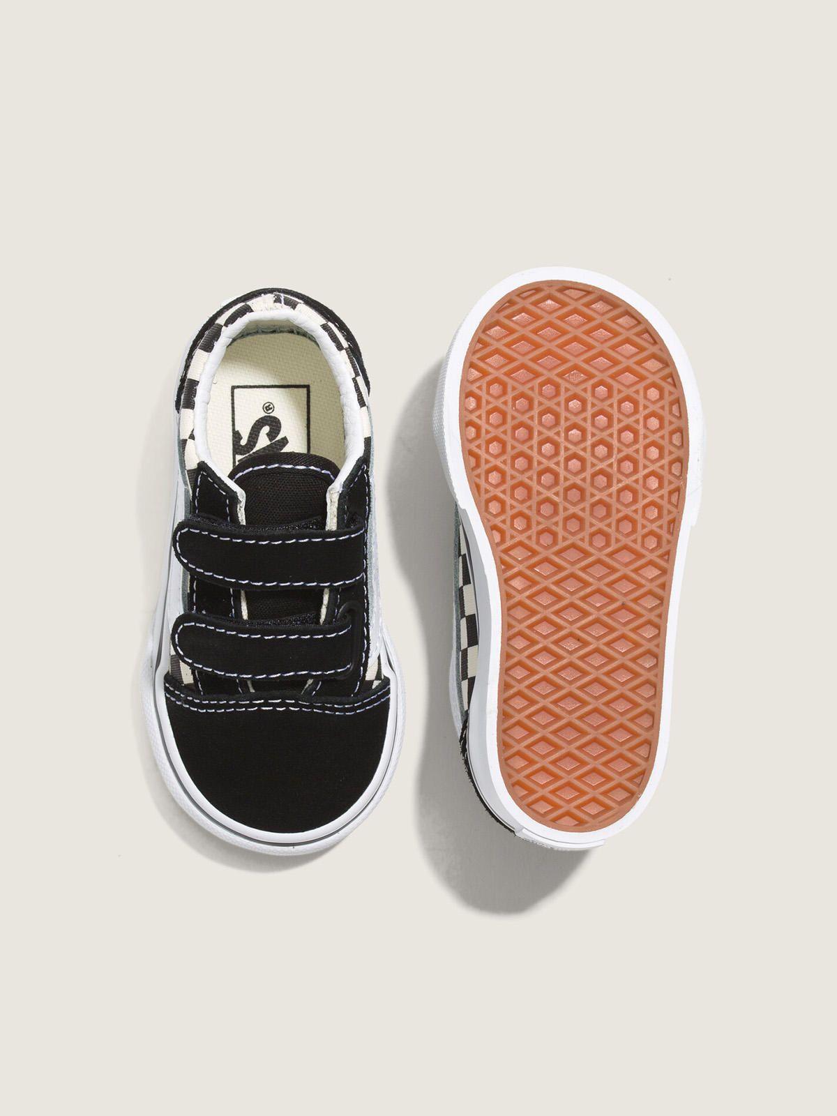Zapatilla Bebe Old Skool V Primary Check Black-4