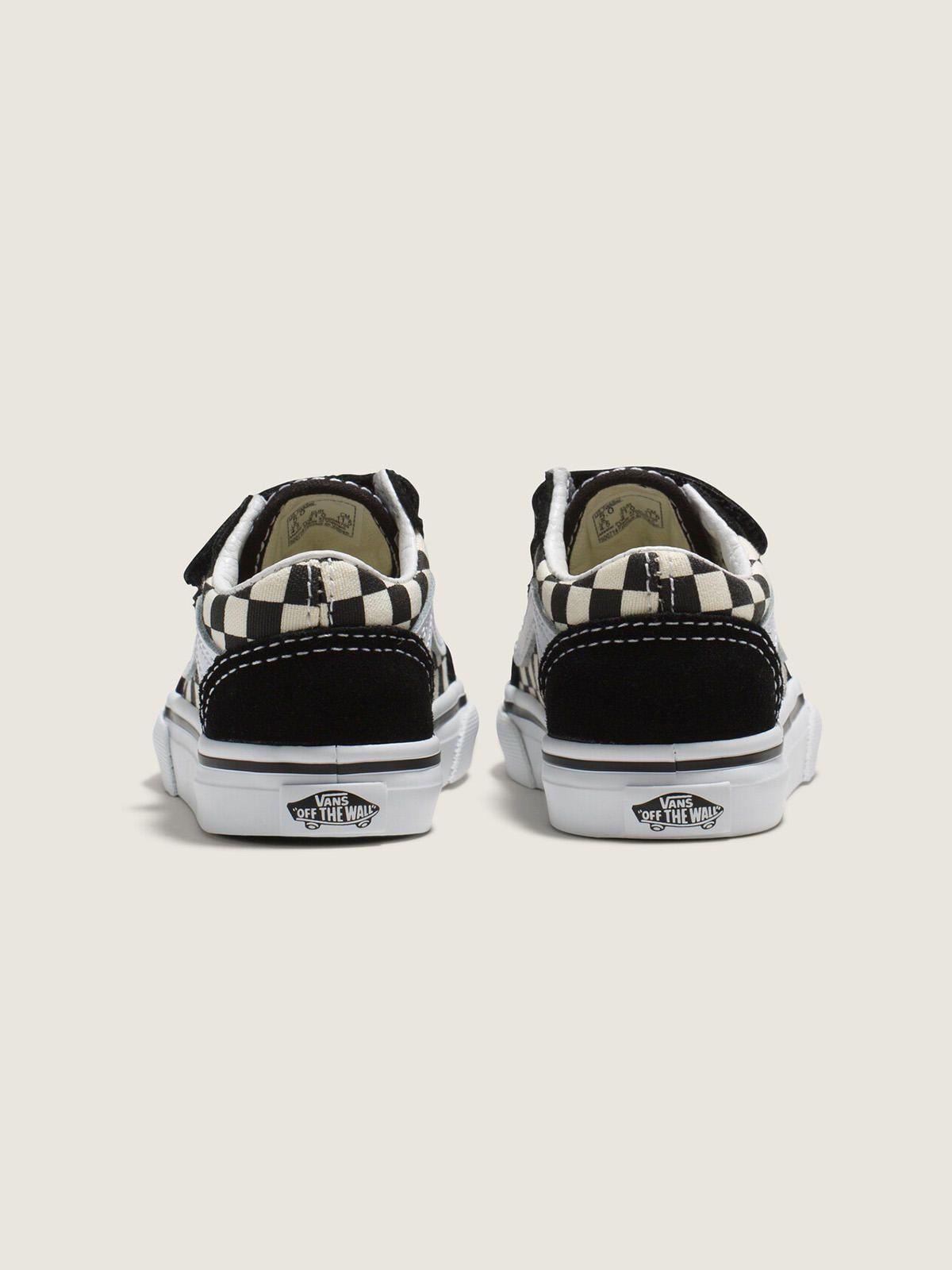 Zapatilla Bebe Old Skool V Primary Check Black-5
