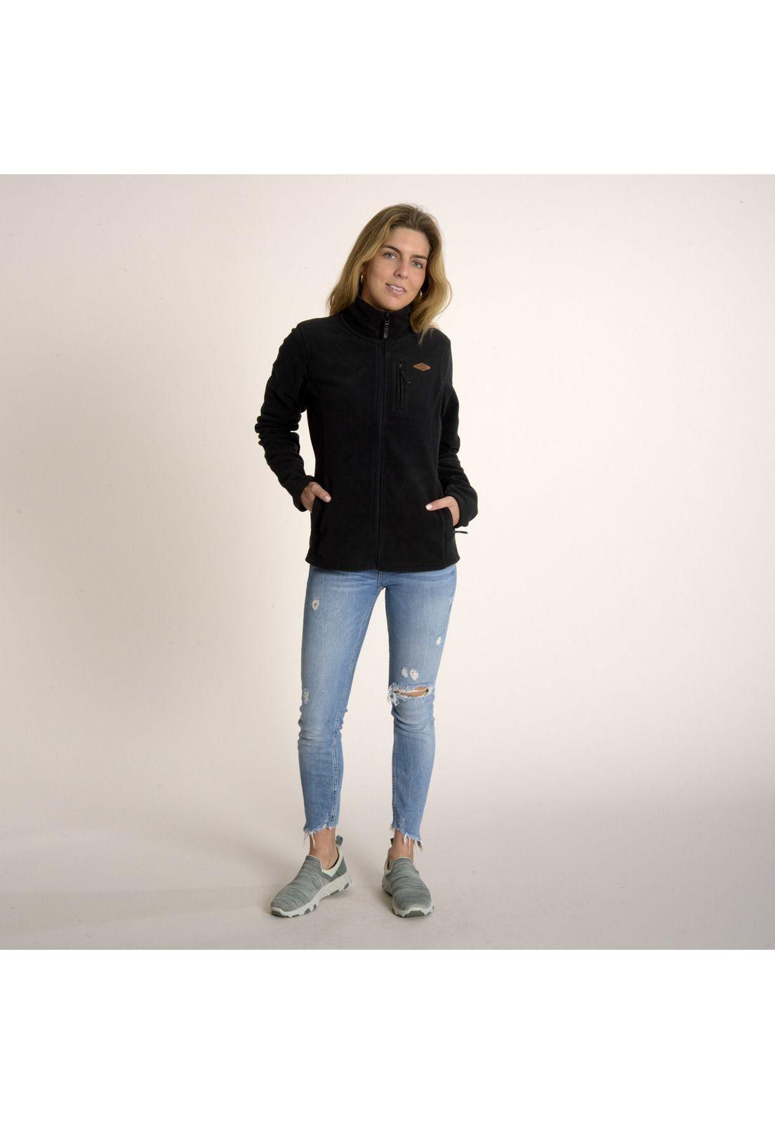 Polar Mujer W Kata Knitted Fz Negro-4