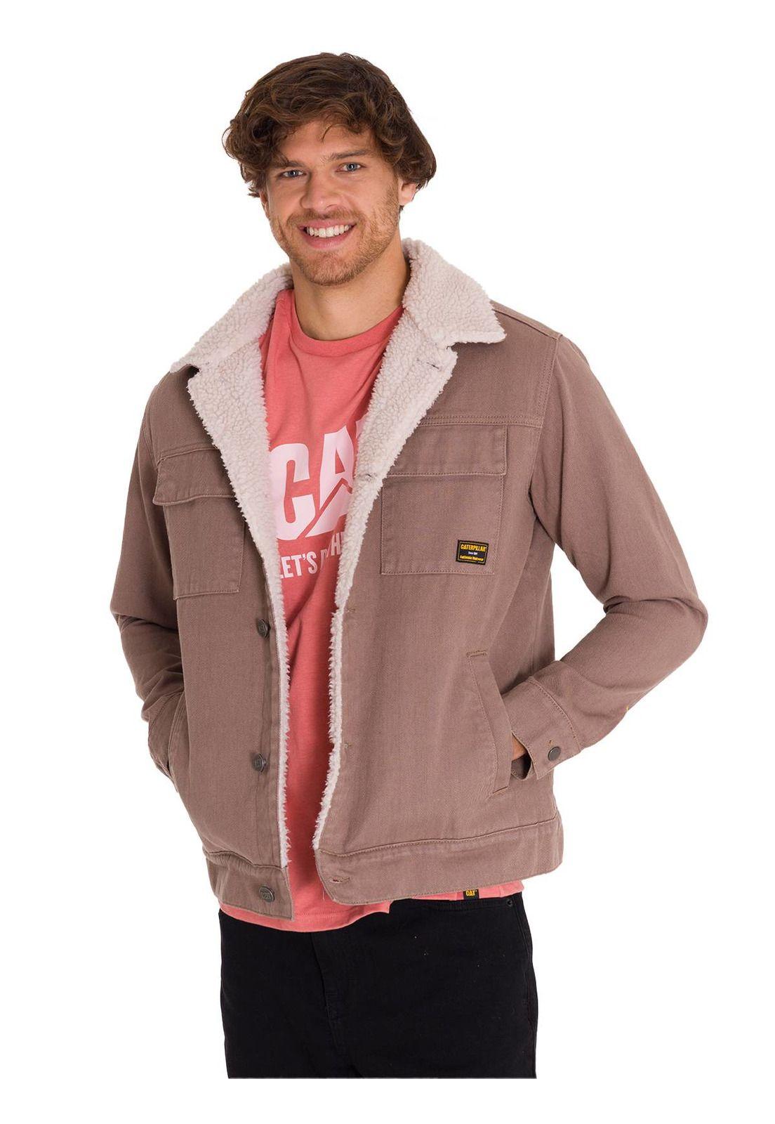 Chaqueta Sherpa Lined Work Unisex Taupe-0