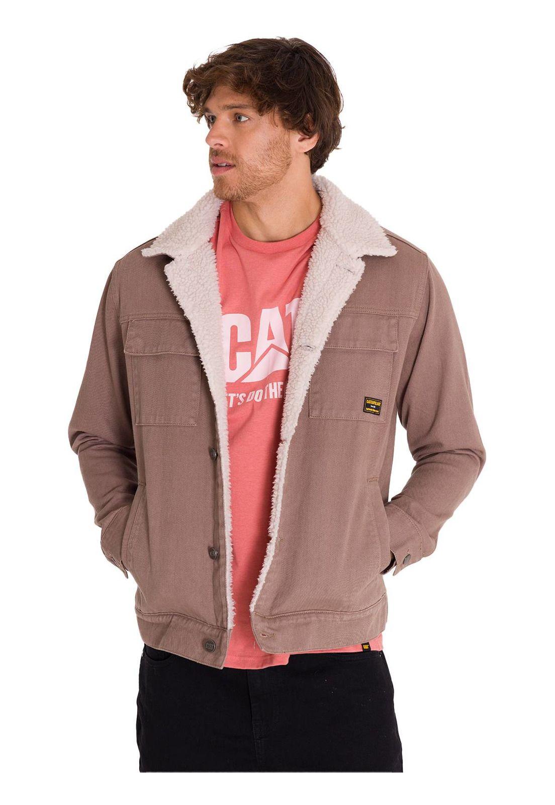 Chaqueta Sherpa Lined Work Unisex Taupe-1