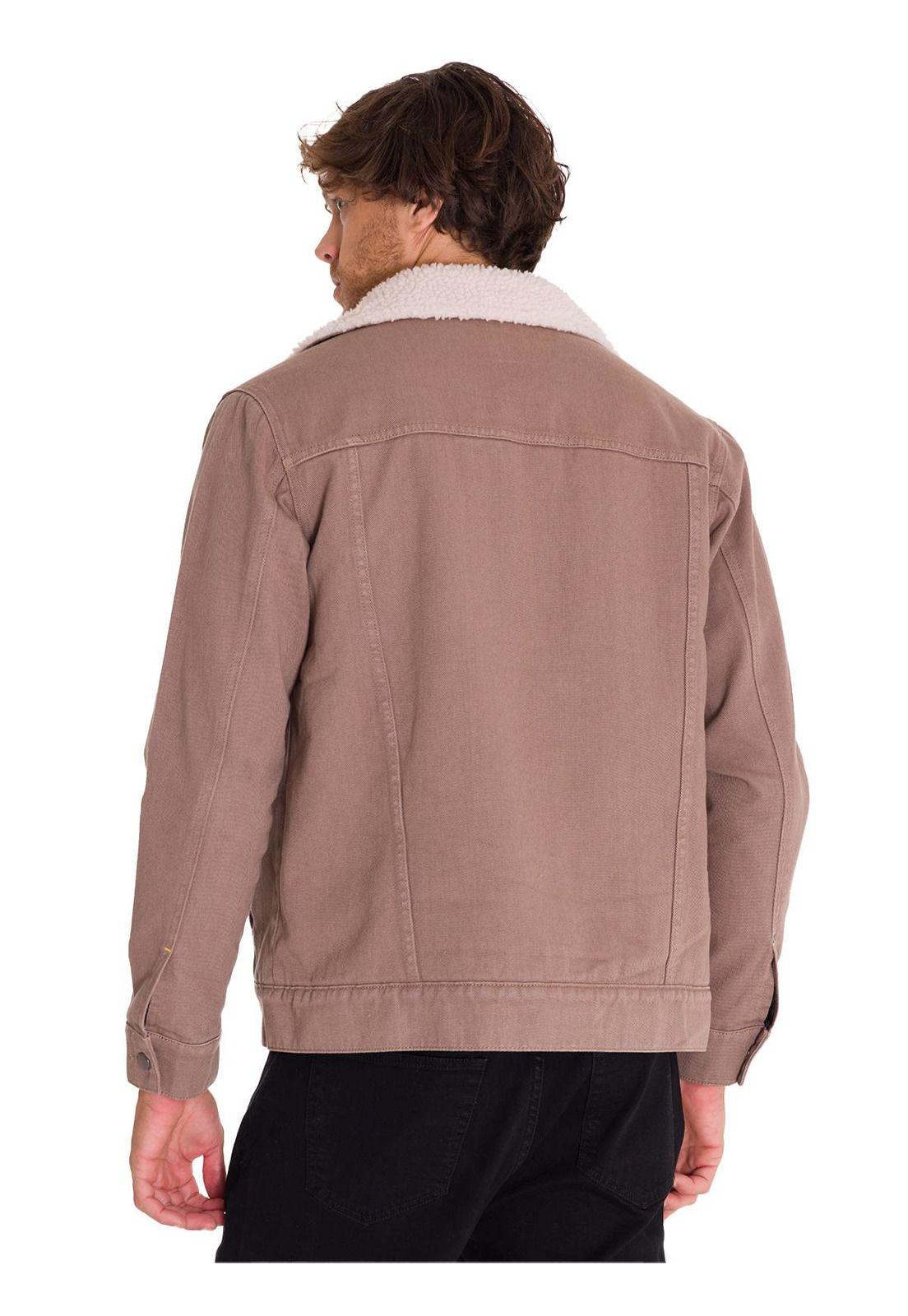 Chaqueta Sherpa Lined Work Unisex Taupe-3