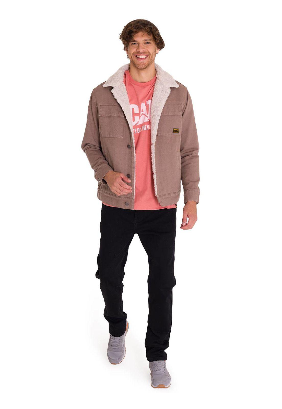 Chaqueta Sherpa Lined Work Unisex Taupe-6