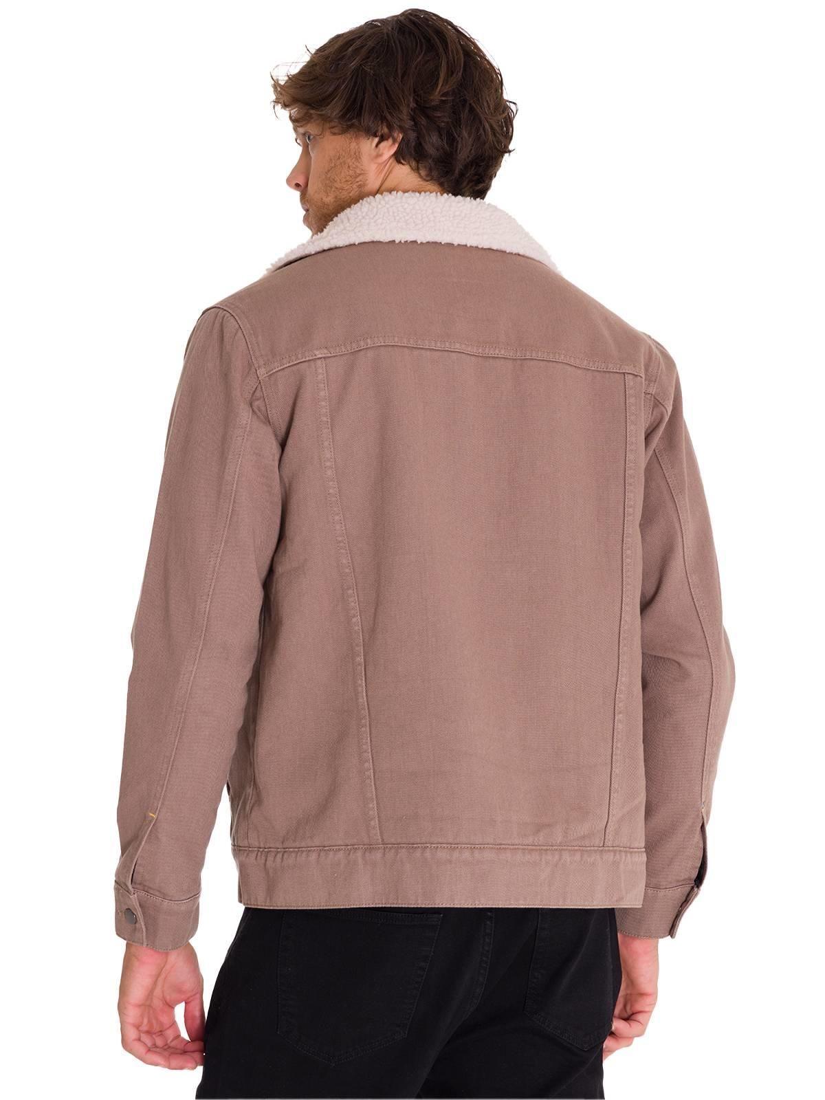 Chaqueta Sherpa Lined Work Unisex Taupe-3