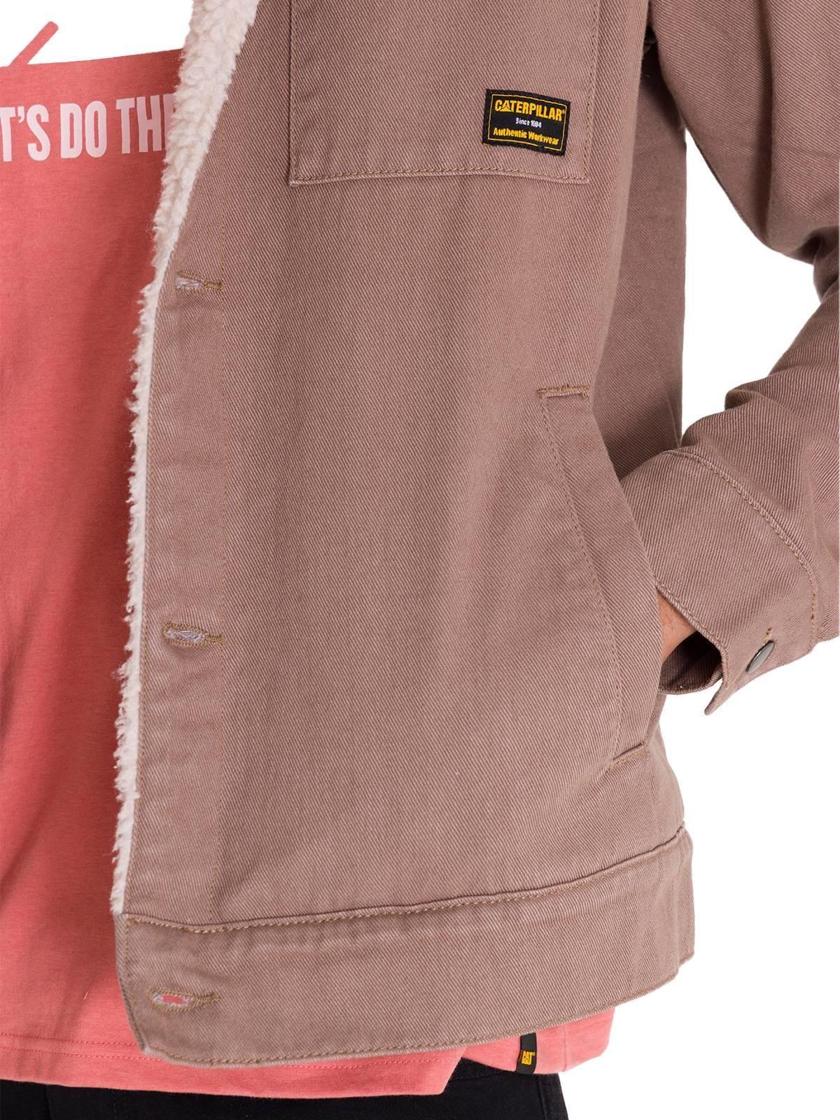 Chaqueta Sherpa Lined Work Unisex Taupe-5