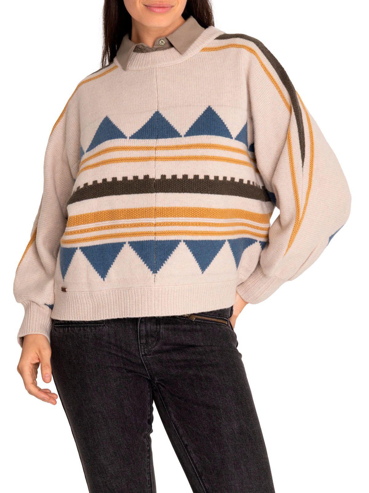 Sweater Lana Mujer Carmin Mostaza-5