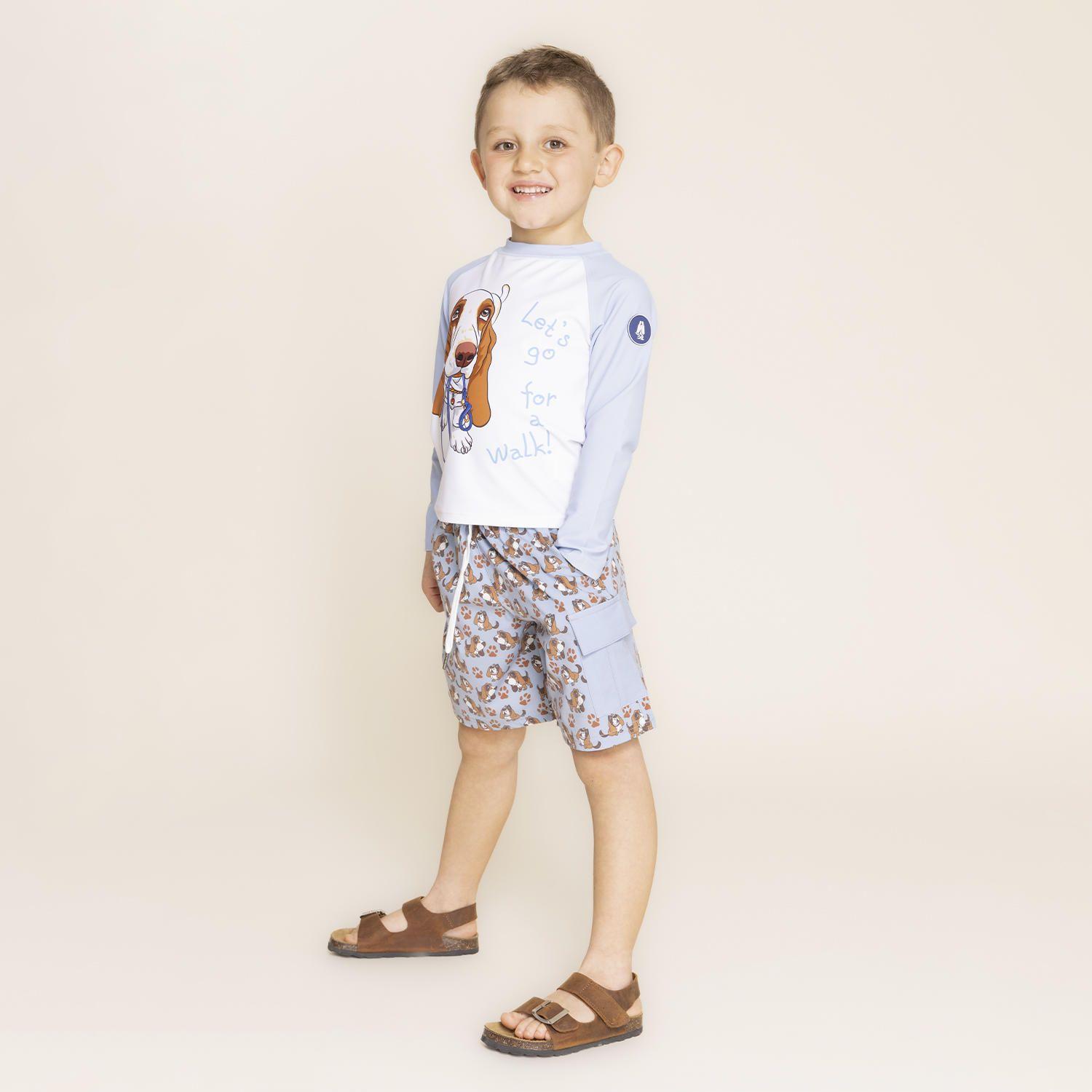 Traje De Baño Niño Aquawild (1-8) Gris Azulado-3