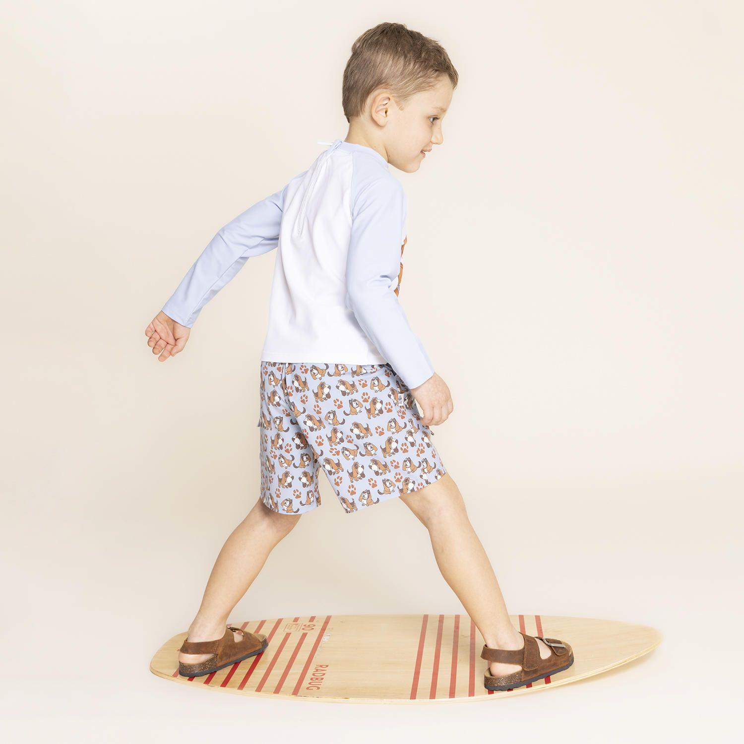 Traje De Baño Niño Aquawild (1-8) Gris Azulado-5