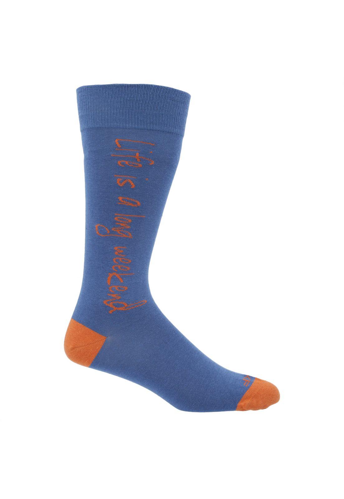 Calcetín Algodón Hombre Lg Lifeis Azul-0