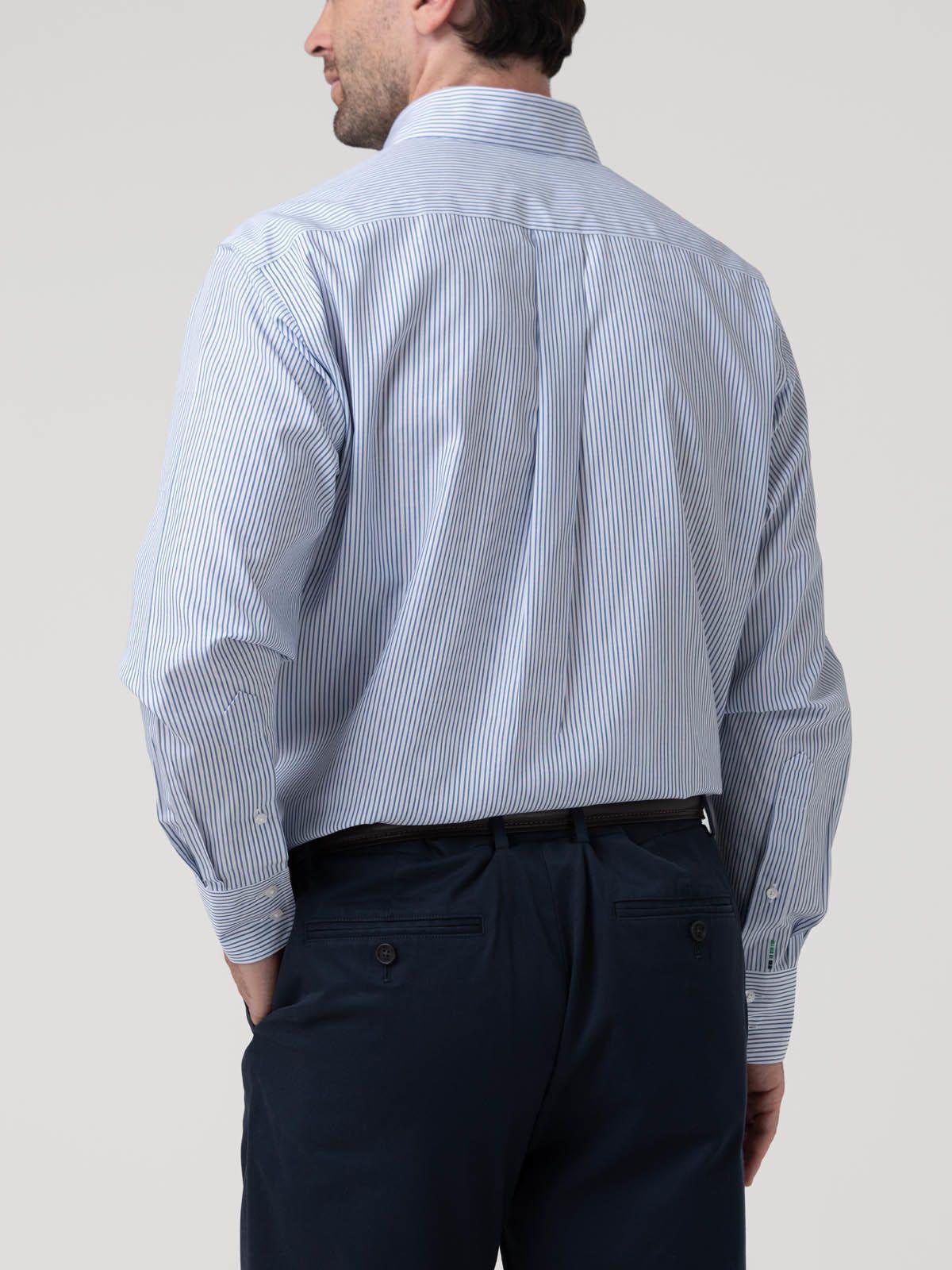 Camisa Cuello Button-Down Hombre Wf Azul rayas-6