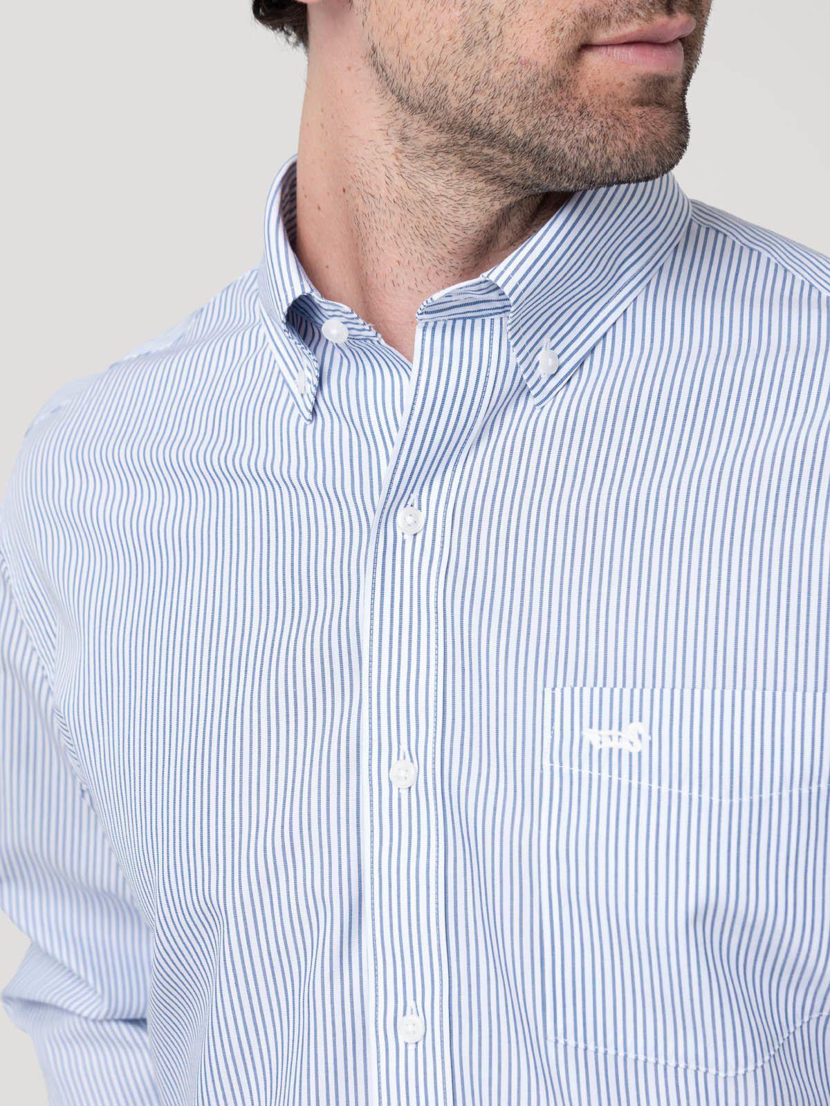 Camisa Cuello Button-Down Hombre Wf Azul rayas-7