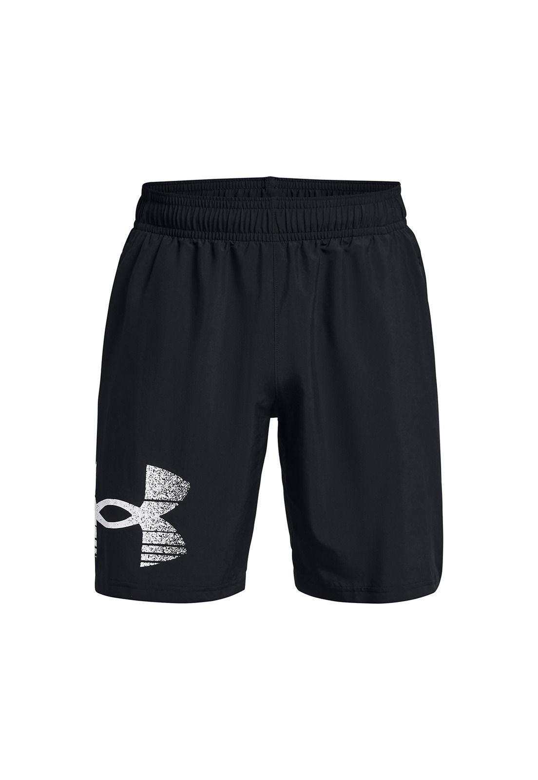 Shorts UA Woven para Hombre Negro-0