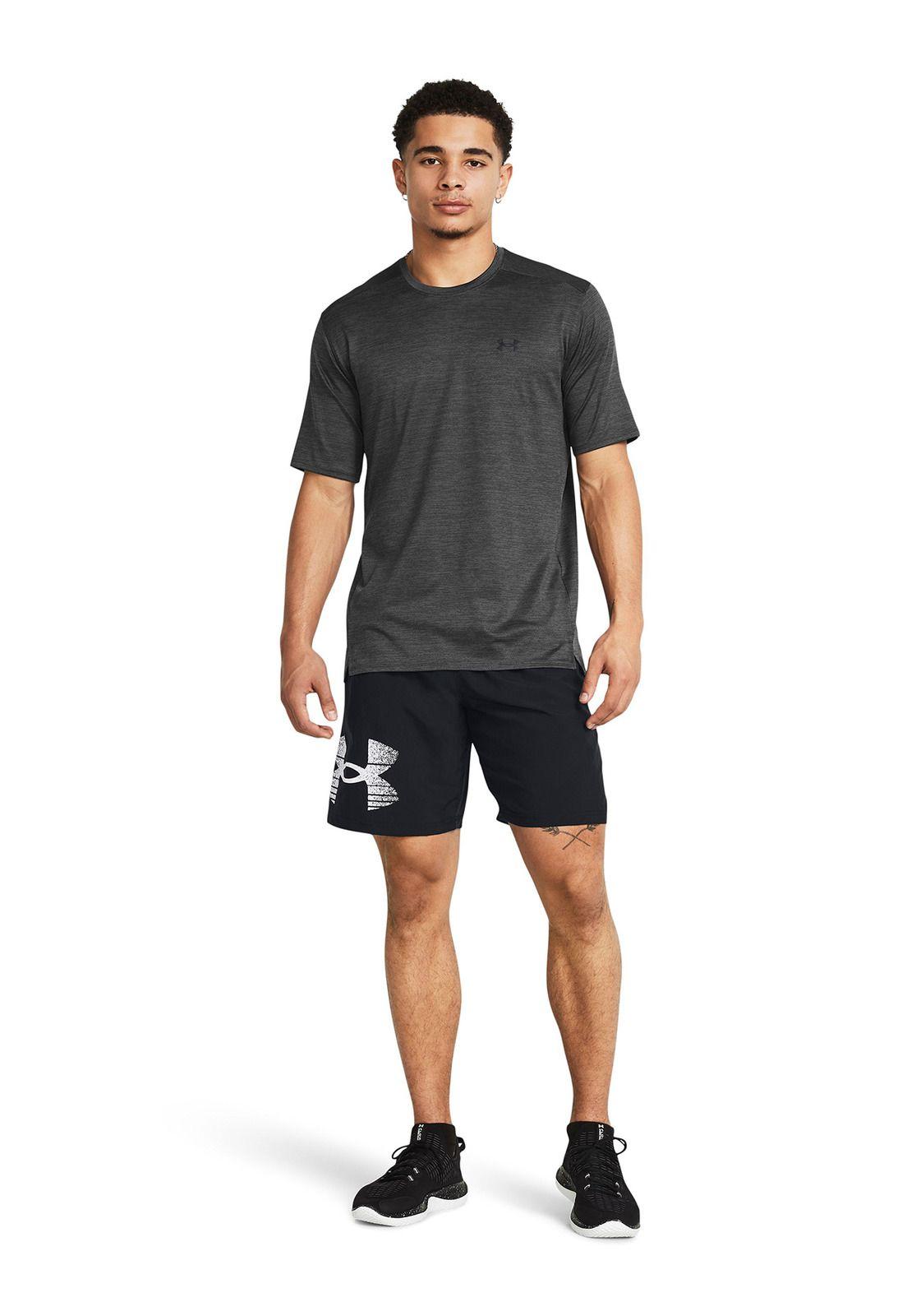 Shorts UA Woven para Hombre Negro-5