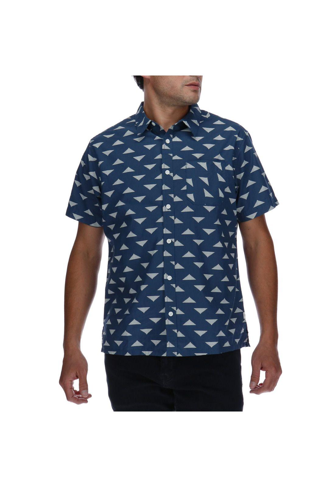 Camisa Hombre Foundation Triangle Ao Azul-0