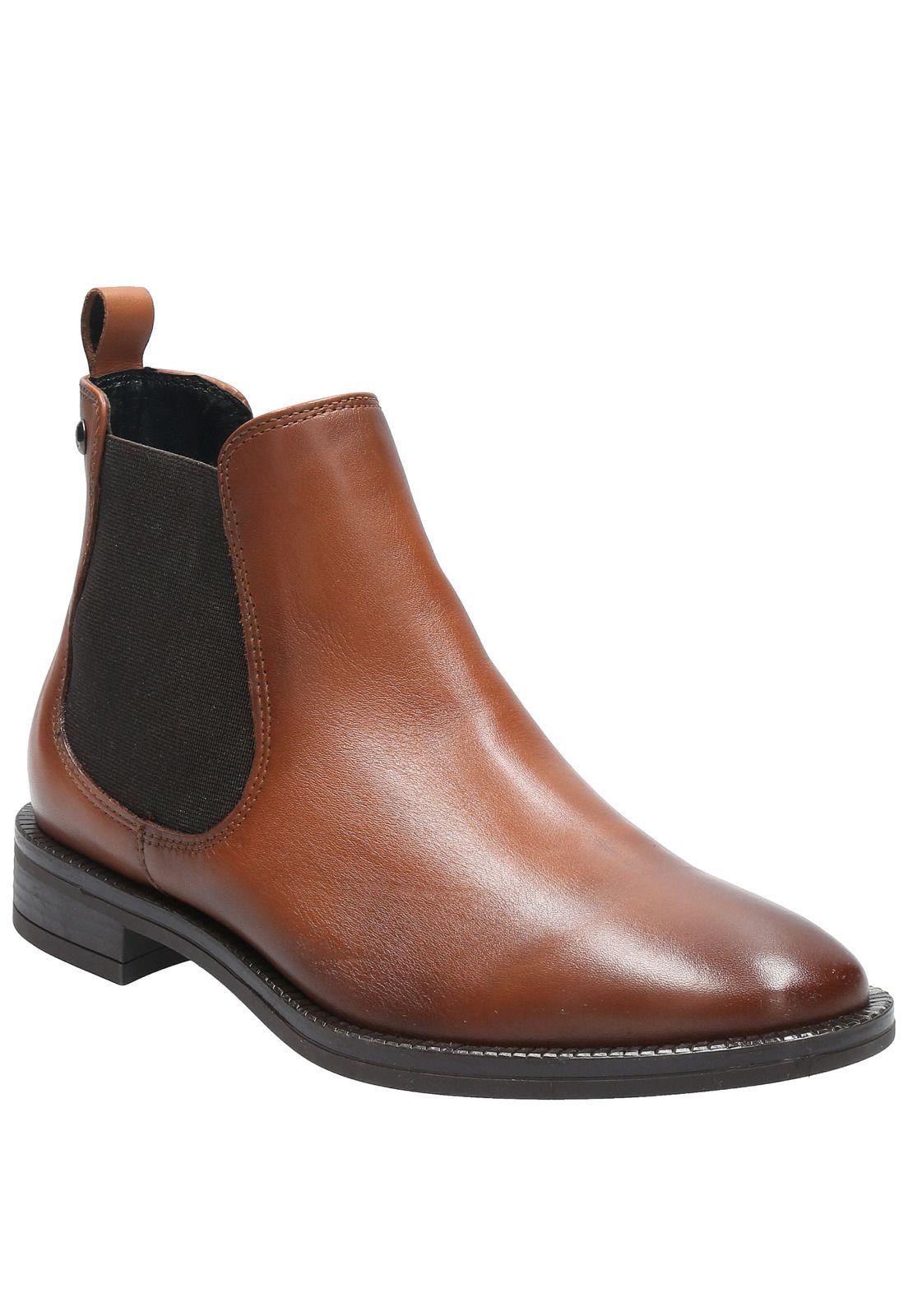 Botin Cuero Mujer Dafne Café-0