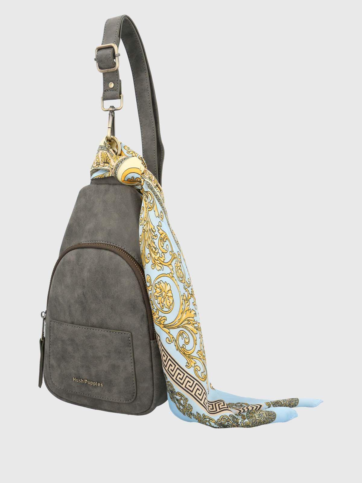 Cartera Ecocuero Mujer Dalya Cross Gris-1