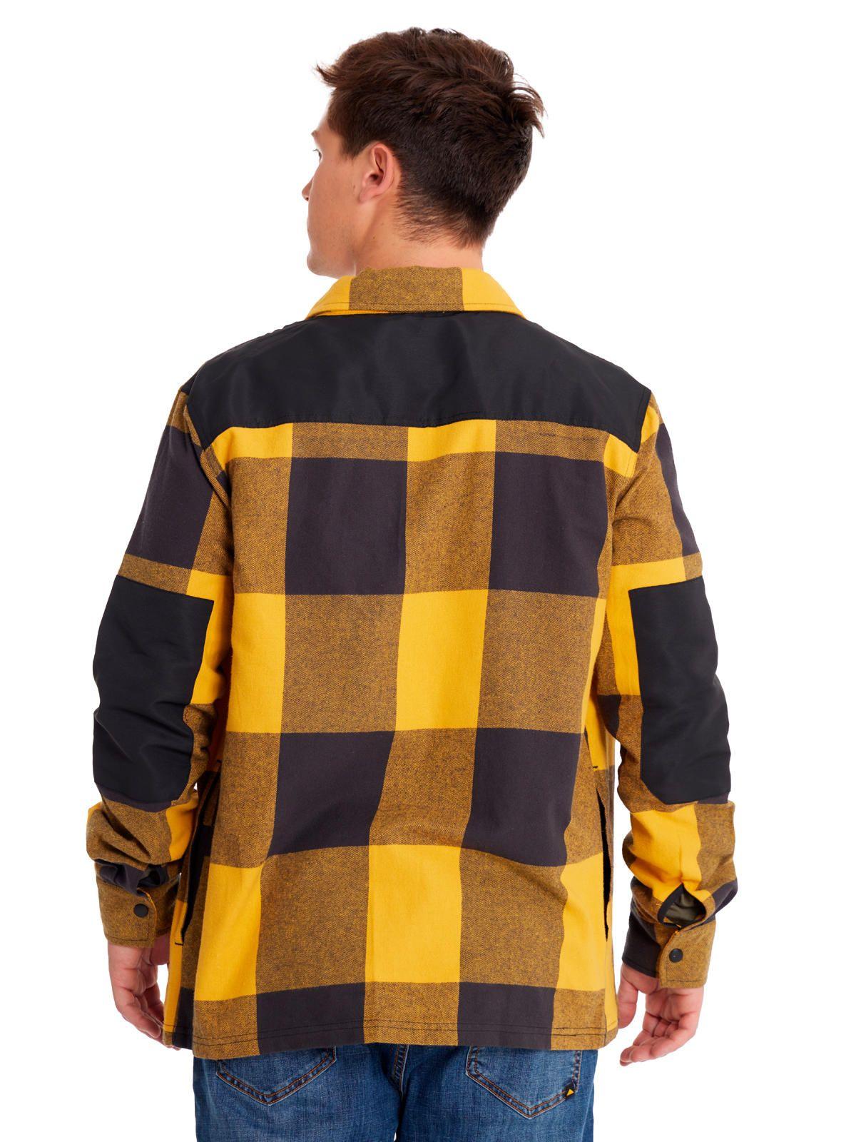 Camisa Manga Larga Flannel Hombre Snap Fr Amarillo-4