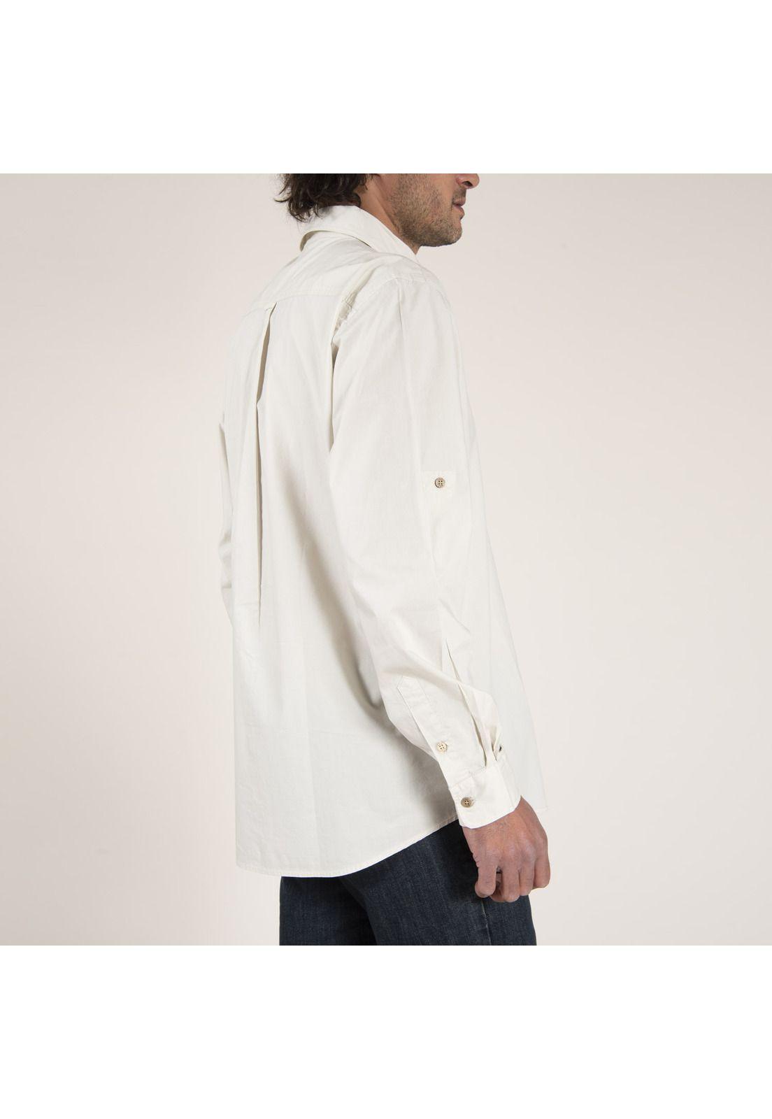 Camisa Algodón Organico Masculino Galiton Crudo Rockford-2