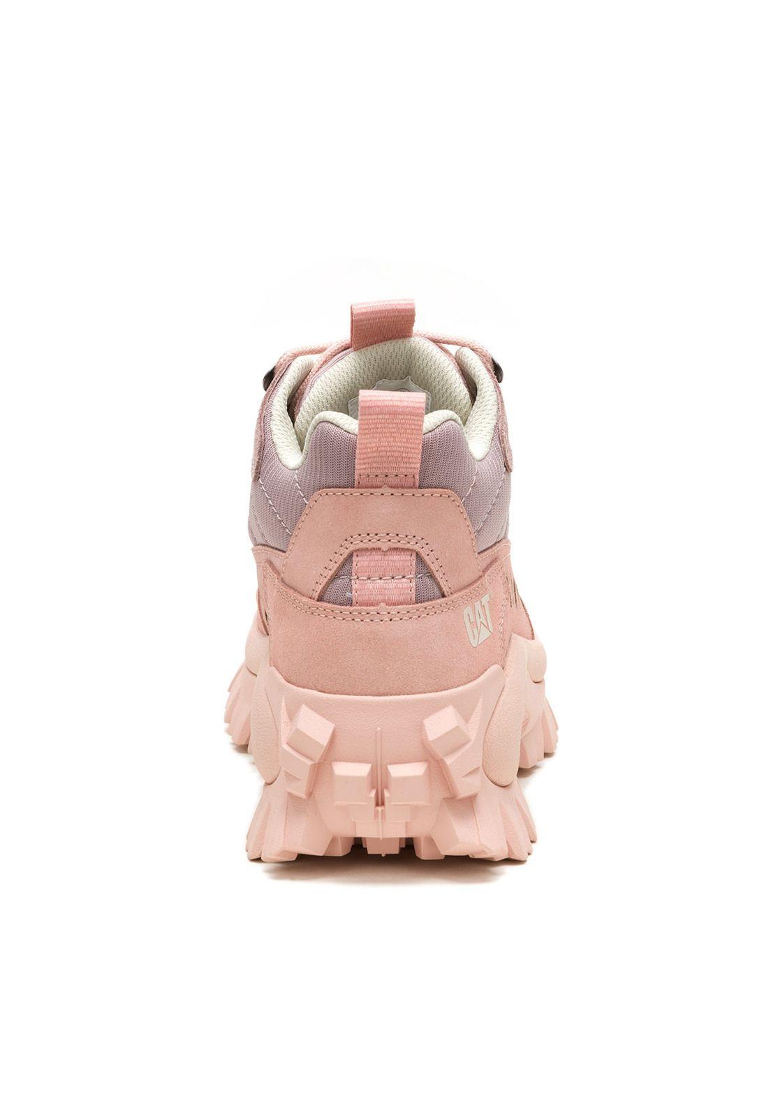 Zapatilla Con Caña Cuero Mujer Intruder Mid Rosa-5