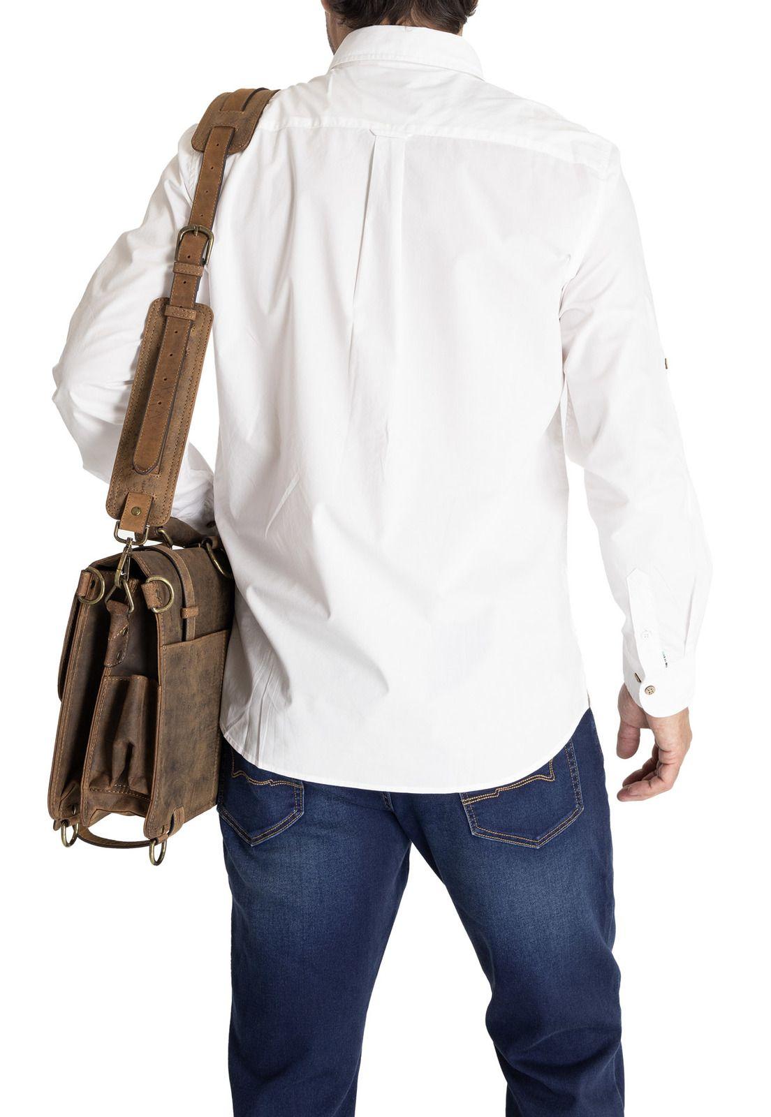 Camisa M/L Hombre Galiton Blanco-5