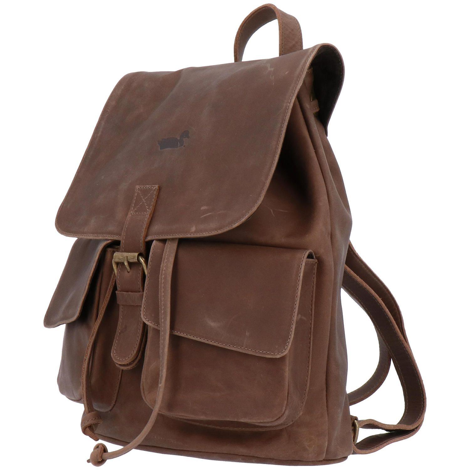 Mochila Cuero Mujer Rfcd RKF Backpack Café-1