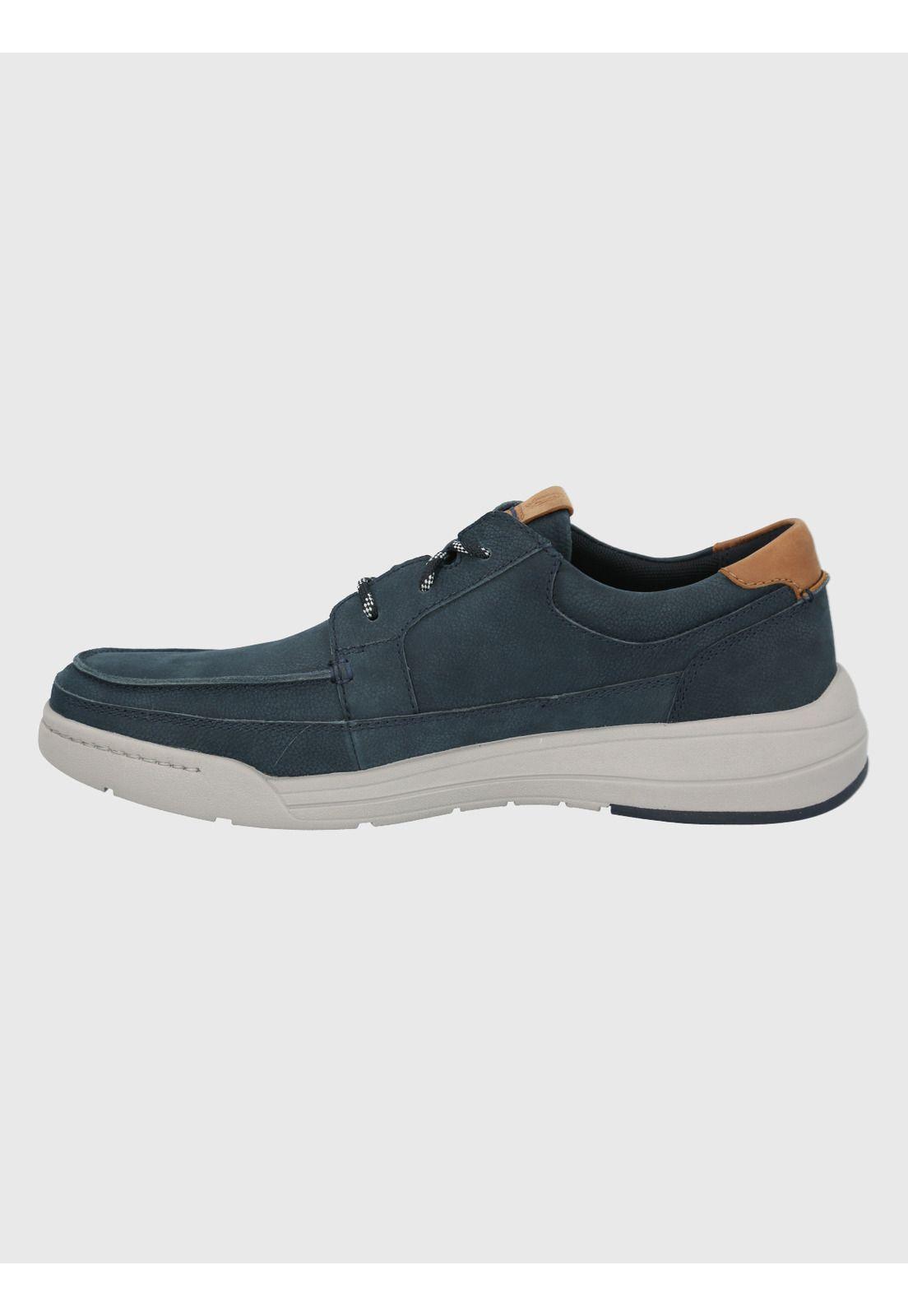Zapato Cuero Azul Oscuro Hombre Fontier -4