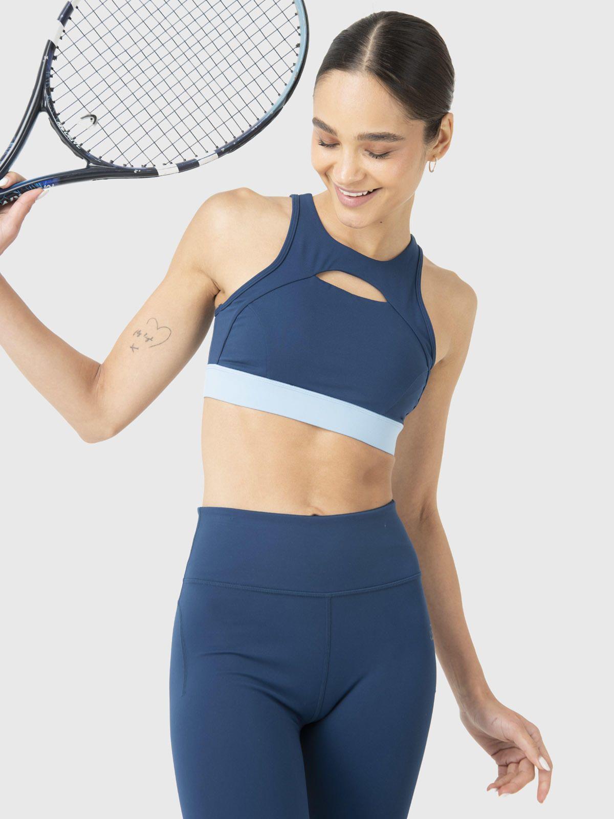 Peto Deportivo Mujer Keyhole Azul-0