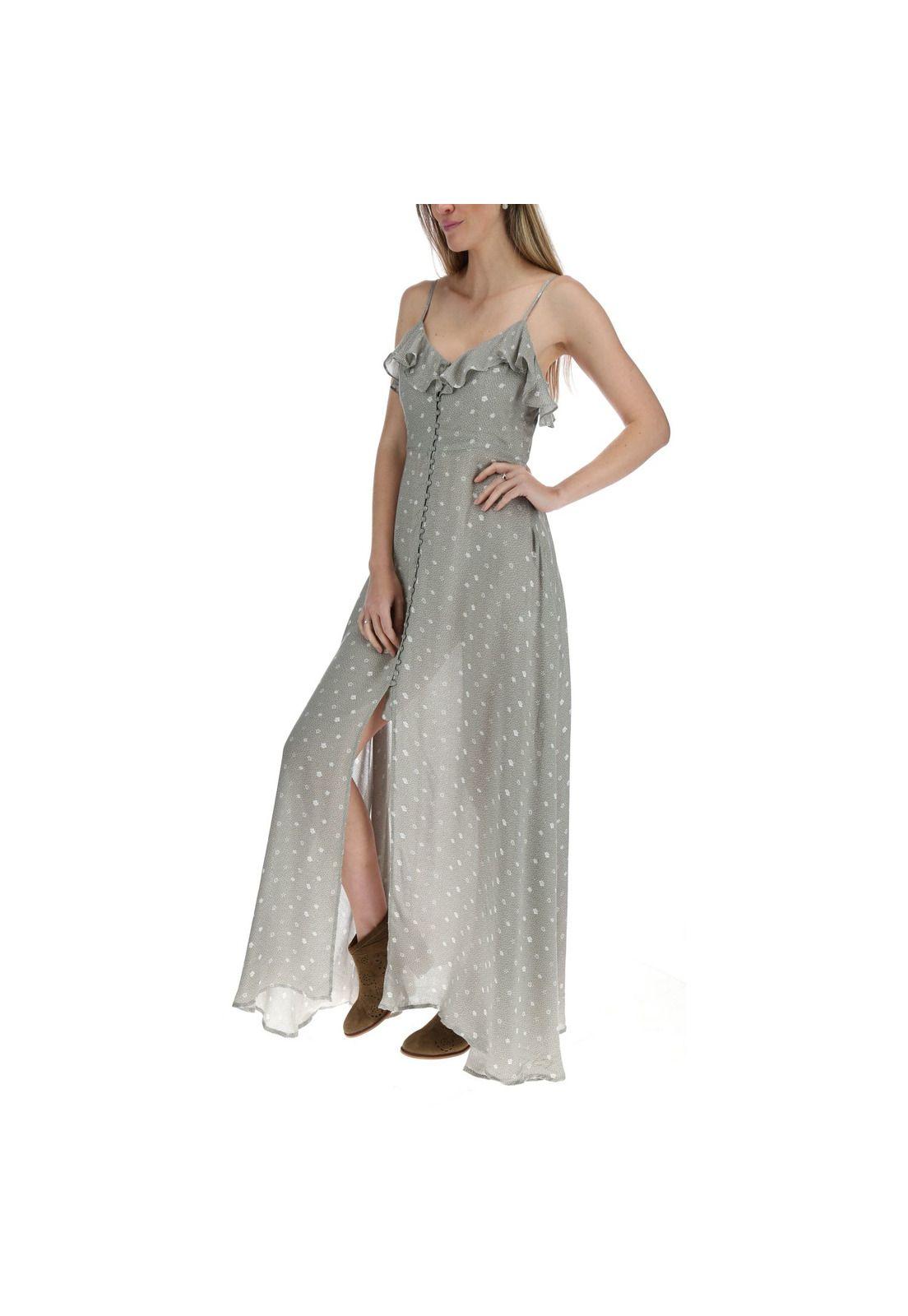 Vestido Largo Mujer Almeriaprint Verde-1