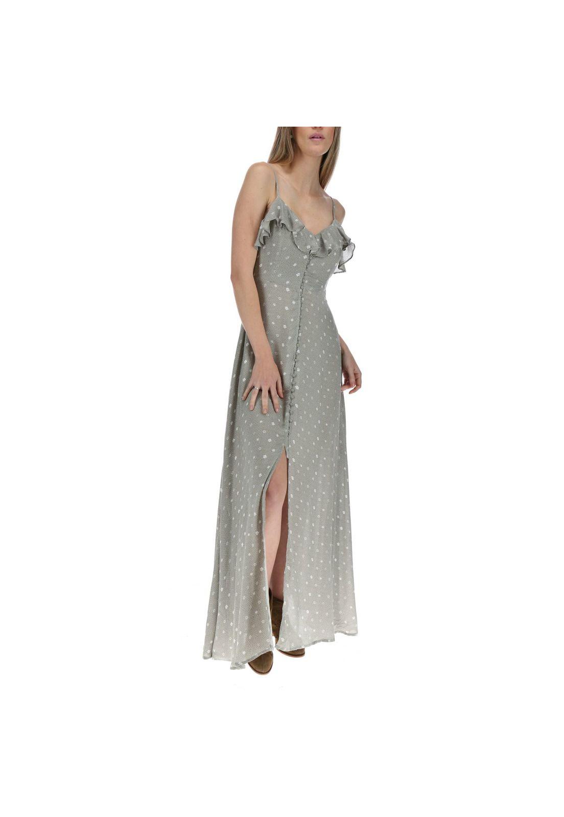 Vestido Largo Mujer Almeriaprint Verde-3