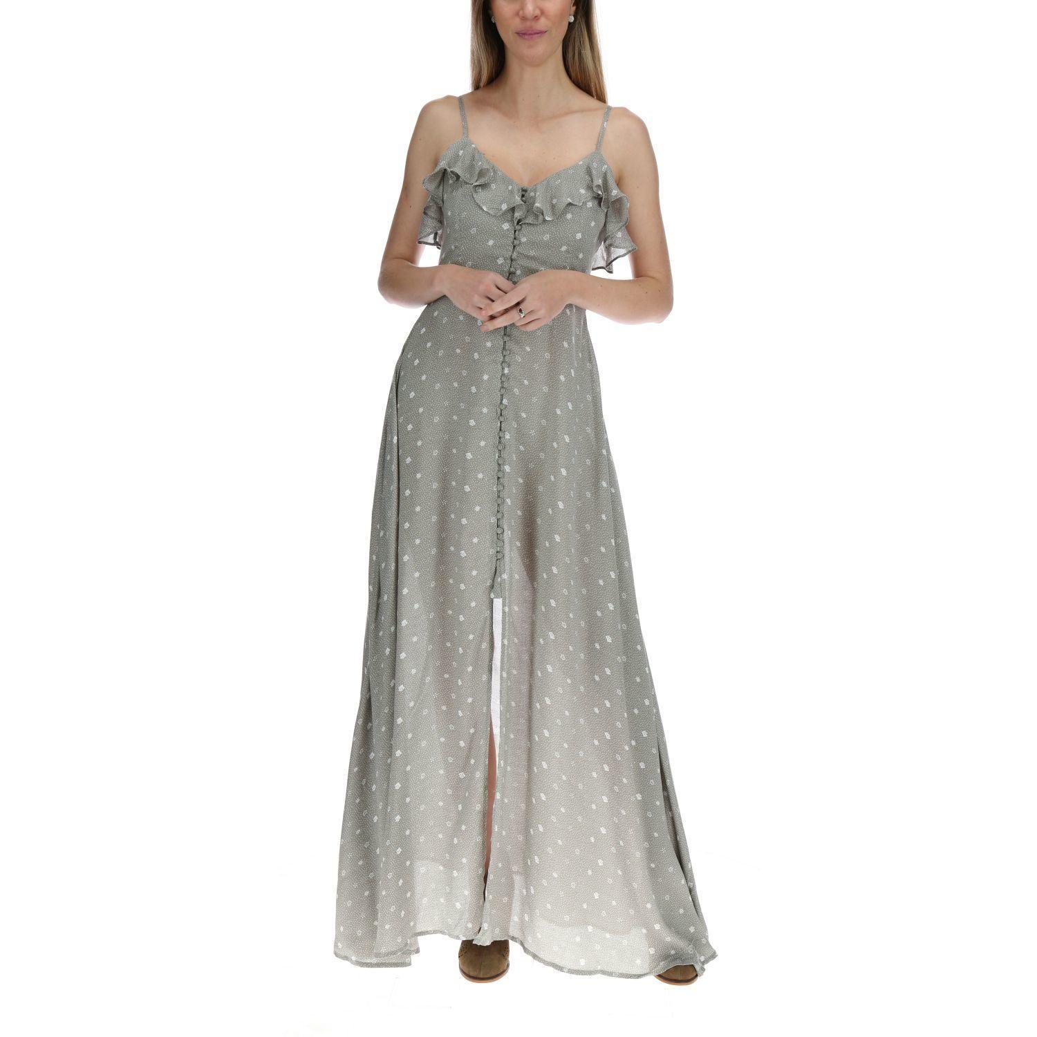 Vestido Largo Mujer Almeriaprint Verde-0