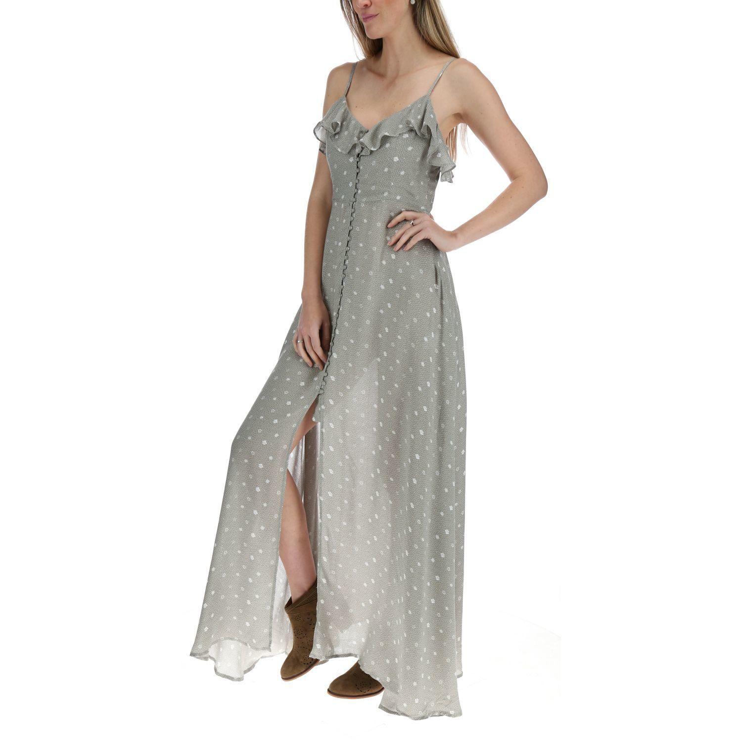 Vestido Largo Mujer Almeriaprint Verde-1