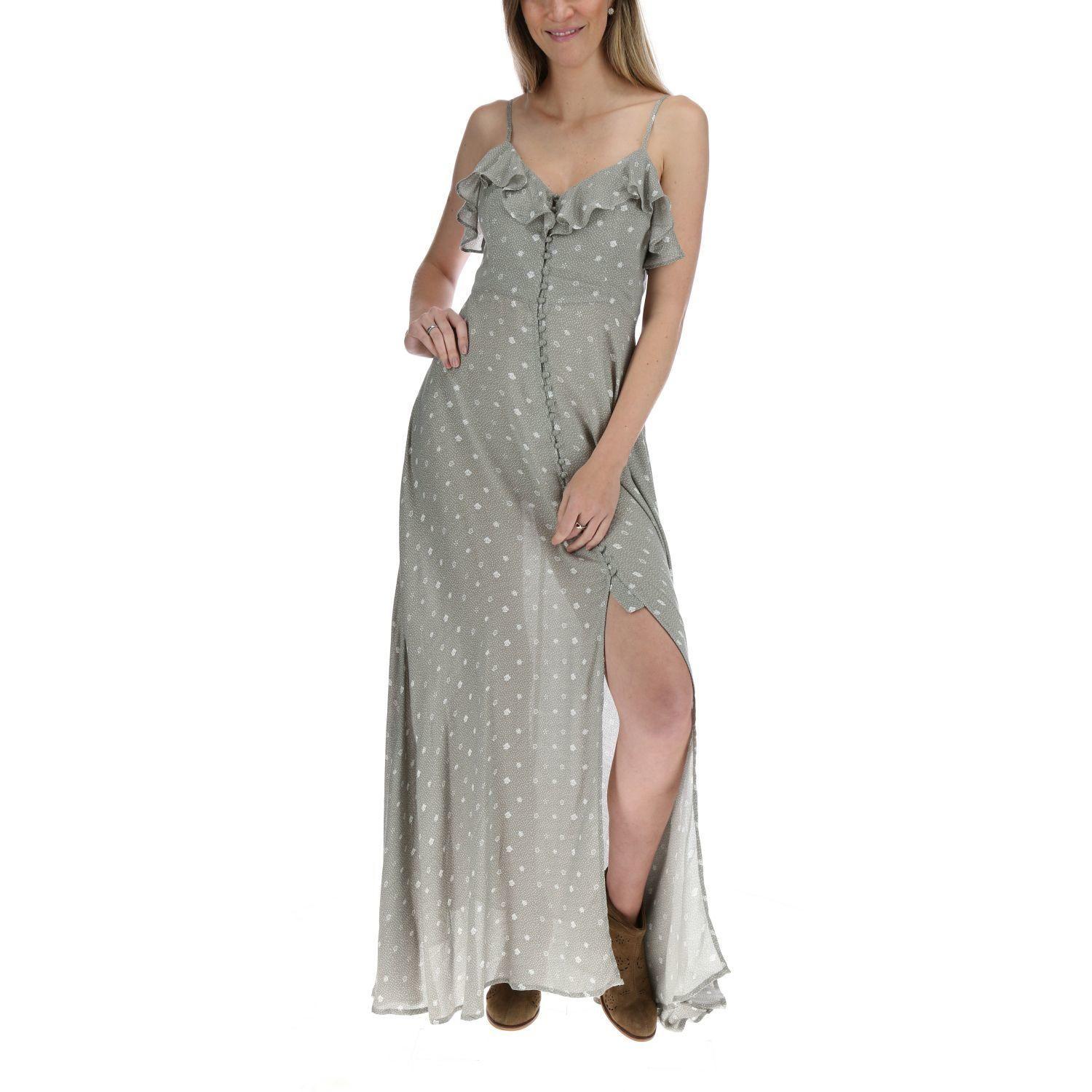 Vestido Largo Mujer Almeriaprint Verde-4