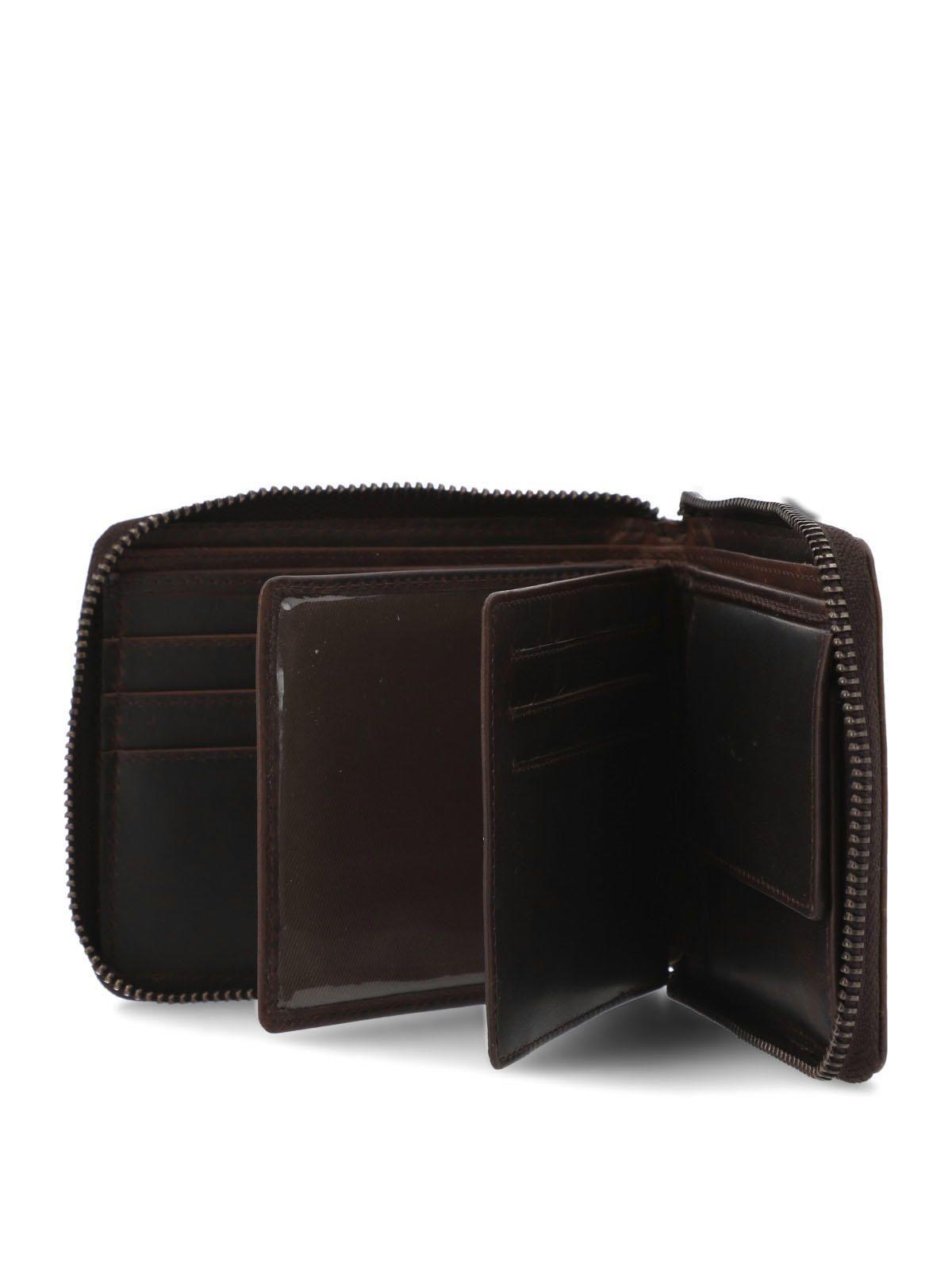 Billetera Cuero Hombre St Gray Zip Café-2