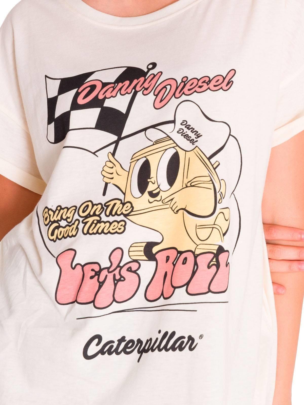 Polera Relaxed Danny Graphic 2 Mujer Blanca-4