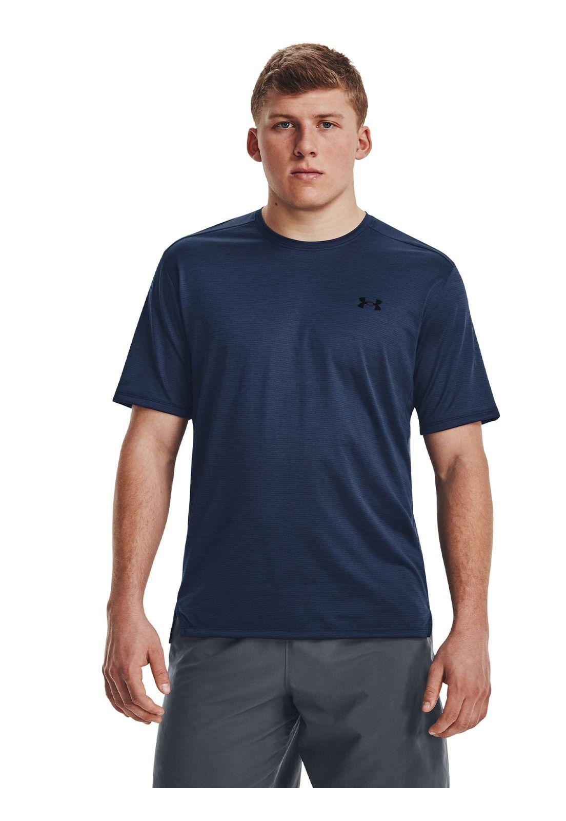 Polera UA Tech Vent hombre Azul-3